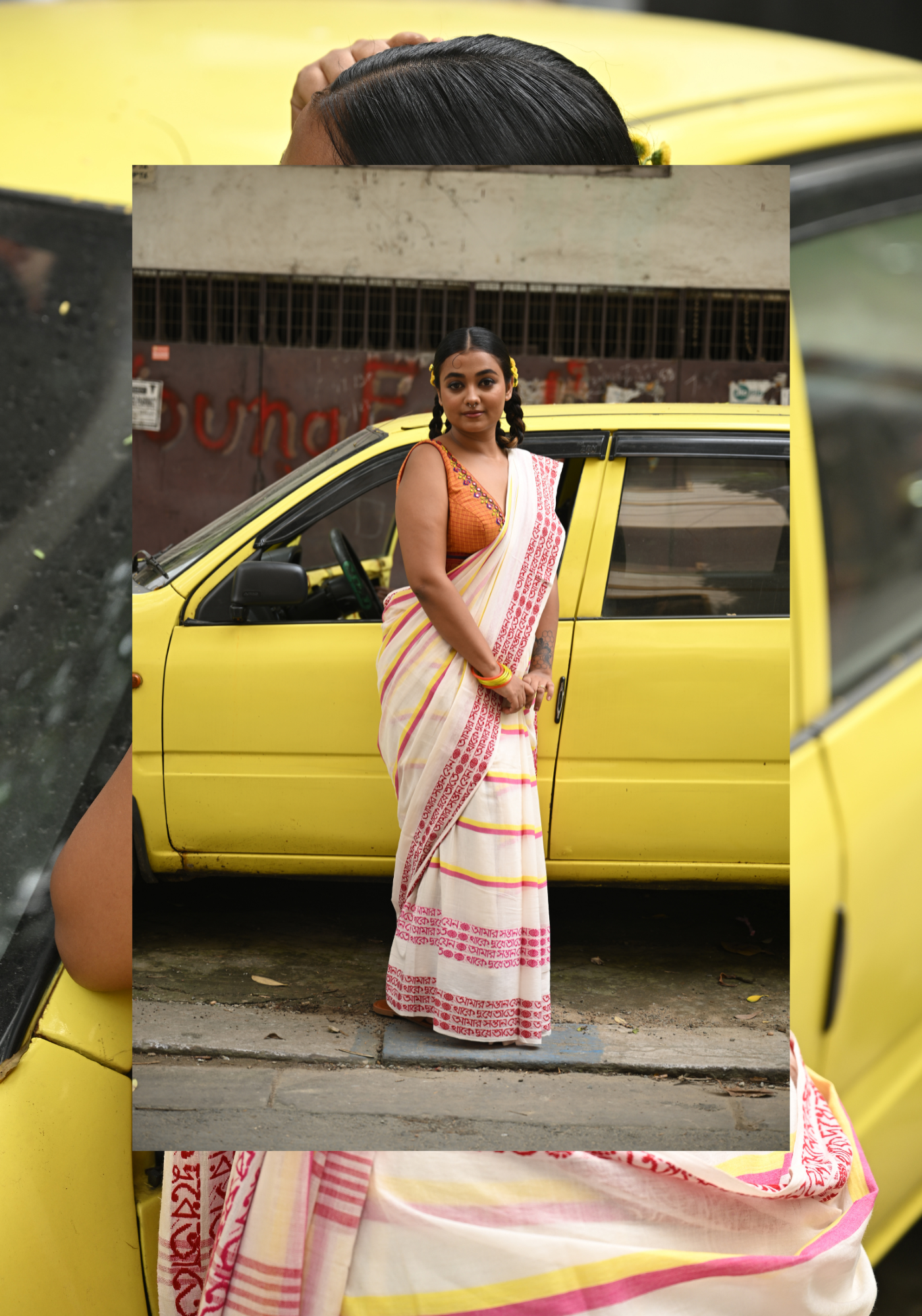 DIVYA YELLOW CHECKS (SLEEVELESS)