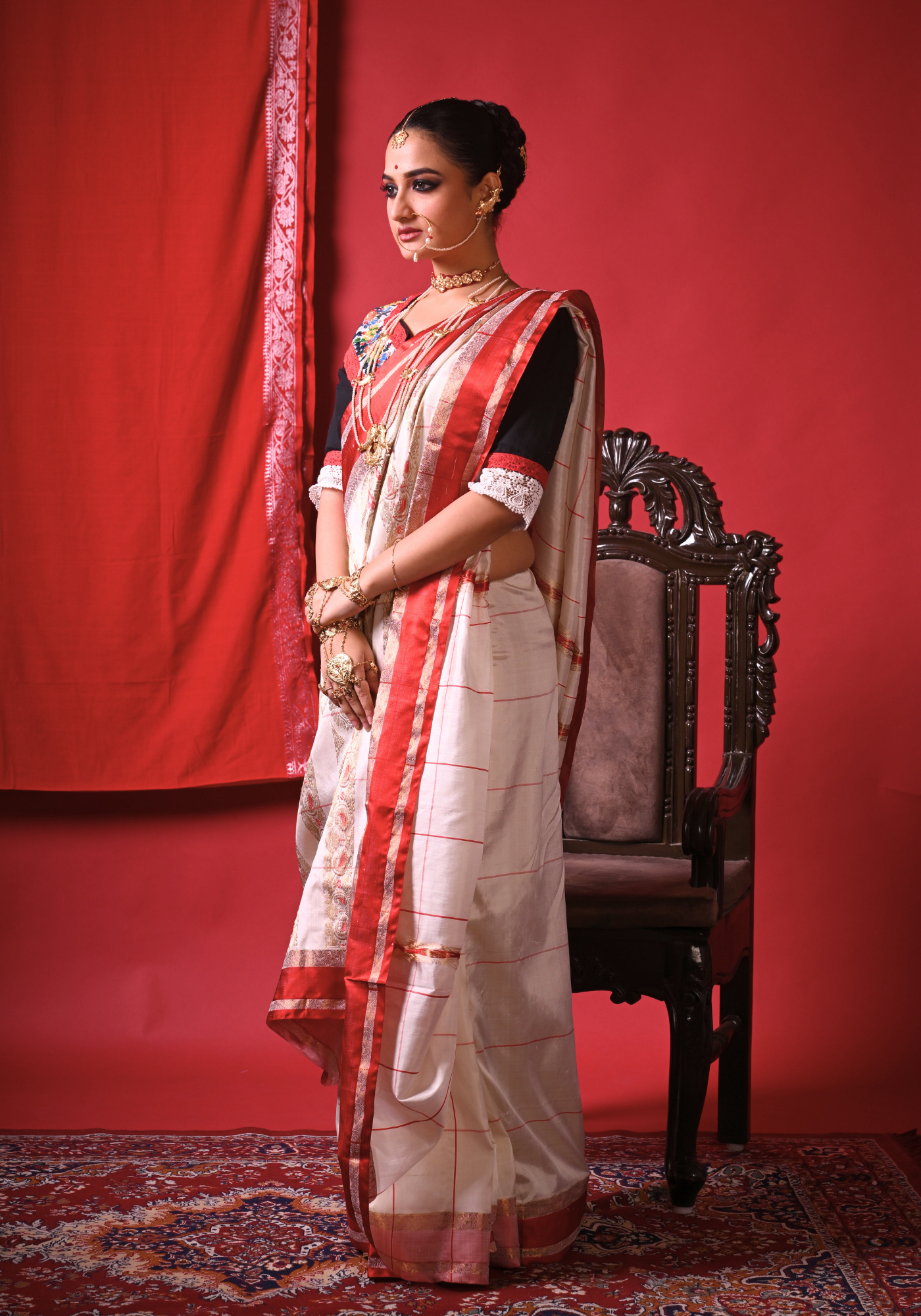 INDUBALAR PHOOLER BAGAN BLOUSE