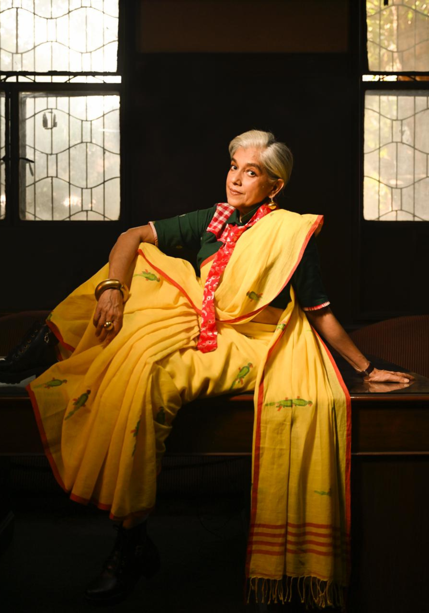 CUSTARD YELLOW TIYA JAMDANI SAREE