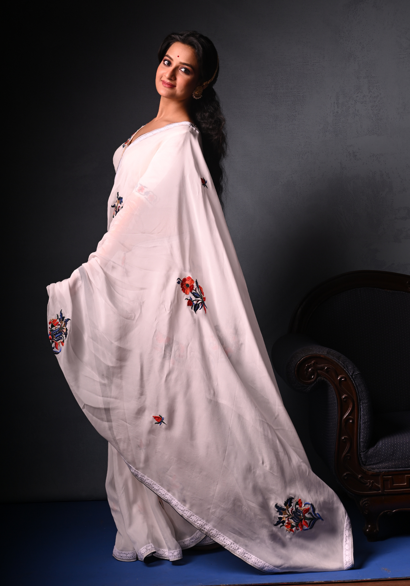 JAIPUR TILE ORGANZA SAREE