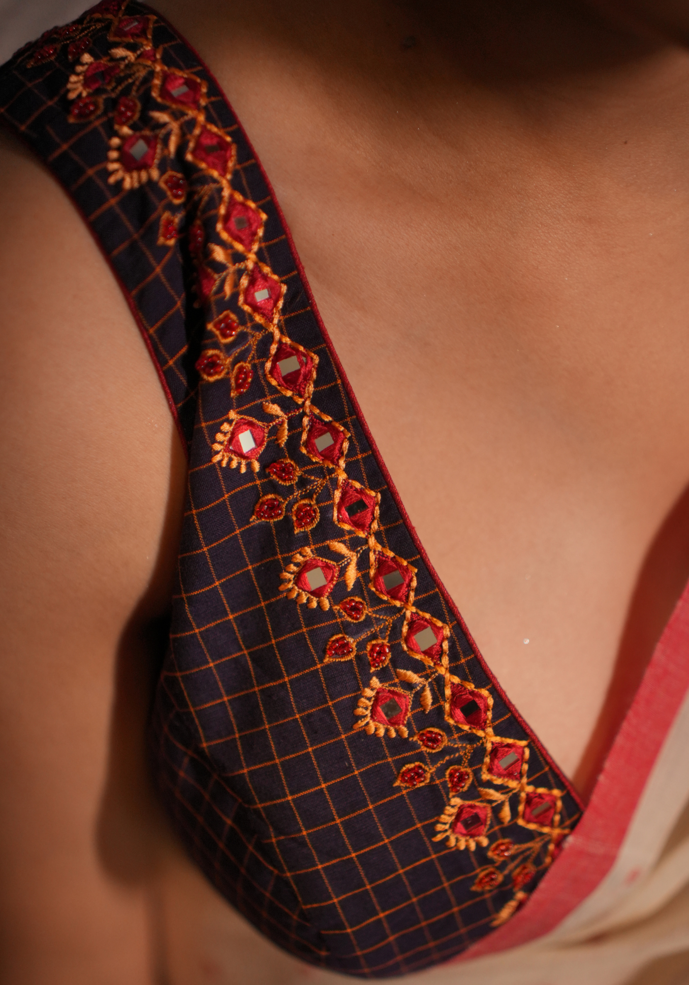 DIVYA PURPLE CHECKS BLOUSE