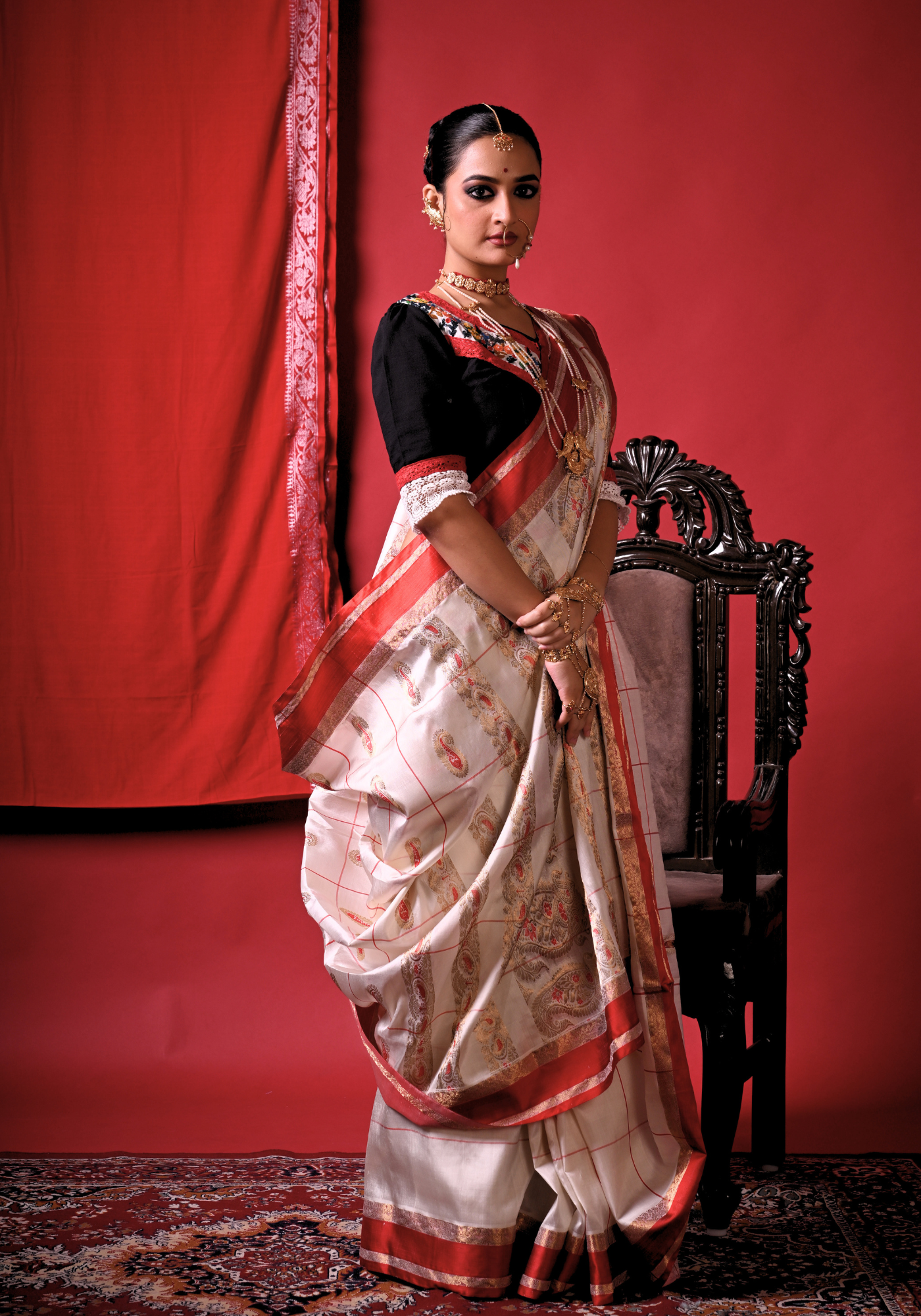 INDUBALAR PHOOLER BAGAN BLOUSE