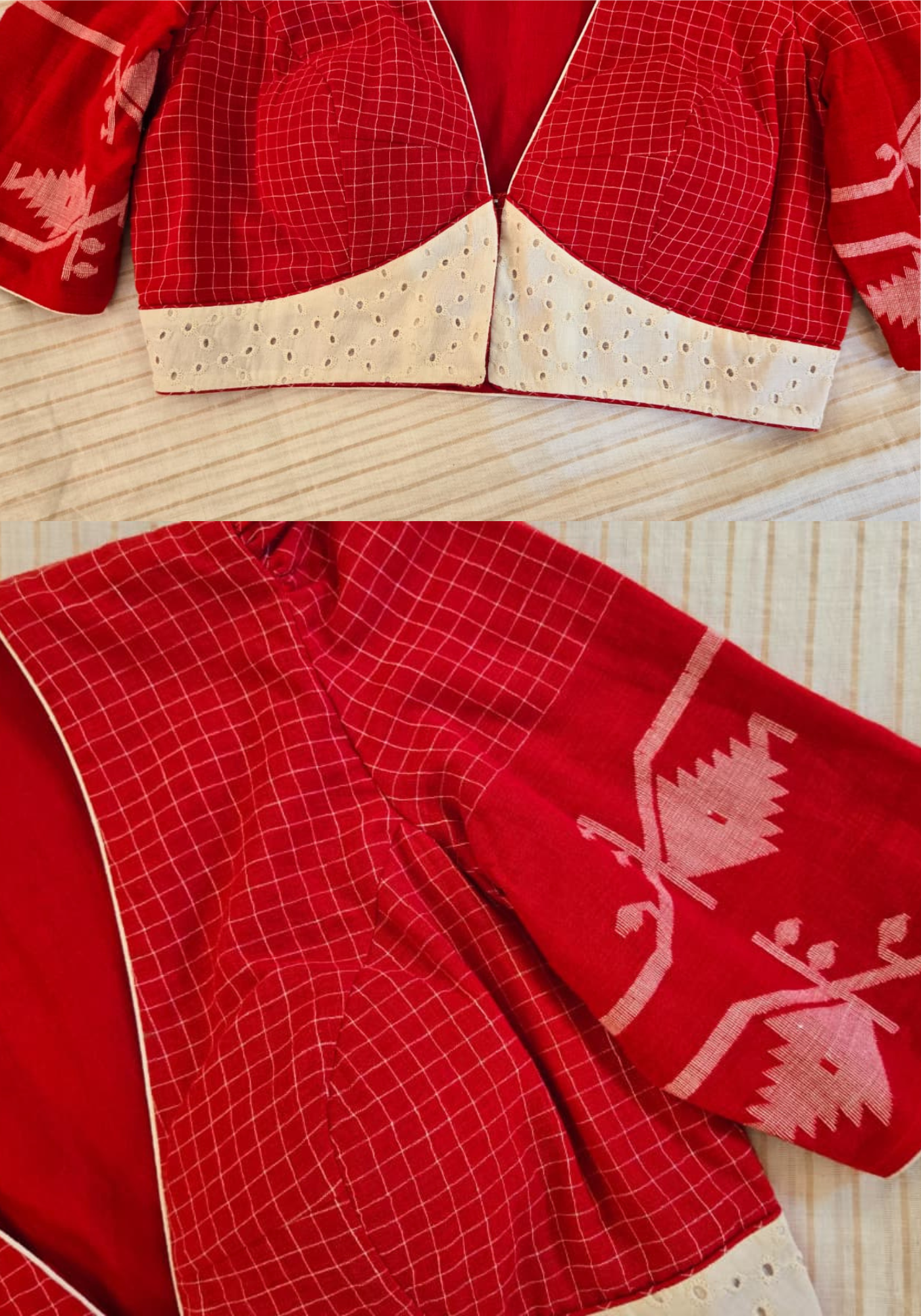 KUMKUM AALTA JAMDANI BLOUSE