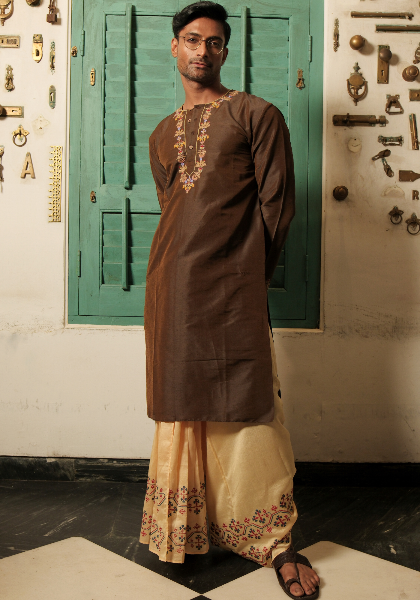 BROWN BABU KURTA