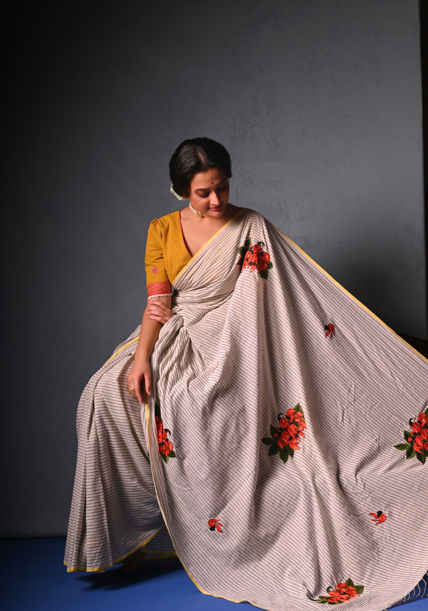 STRIPED PALASH SAREE