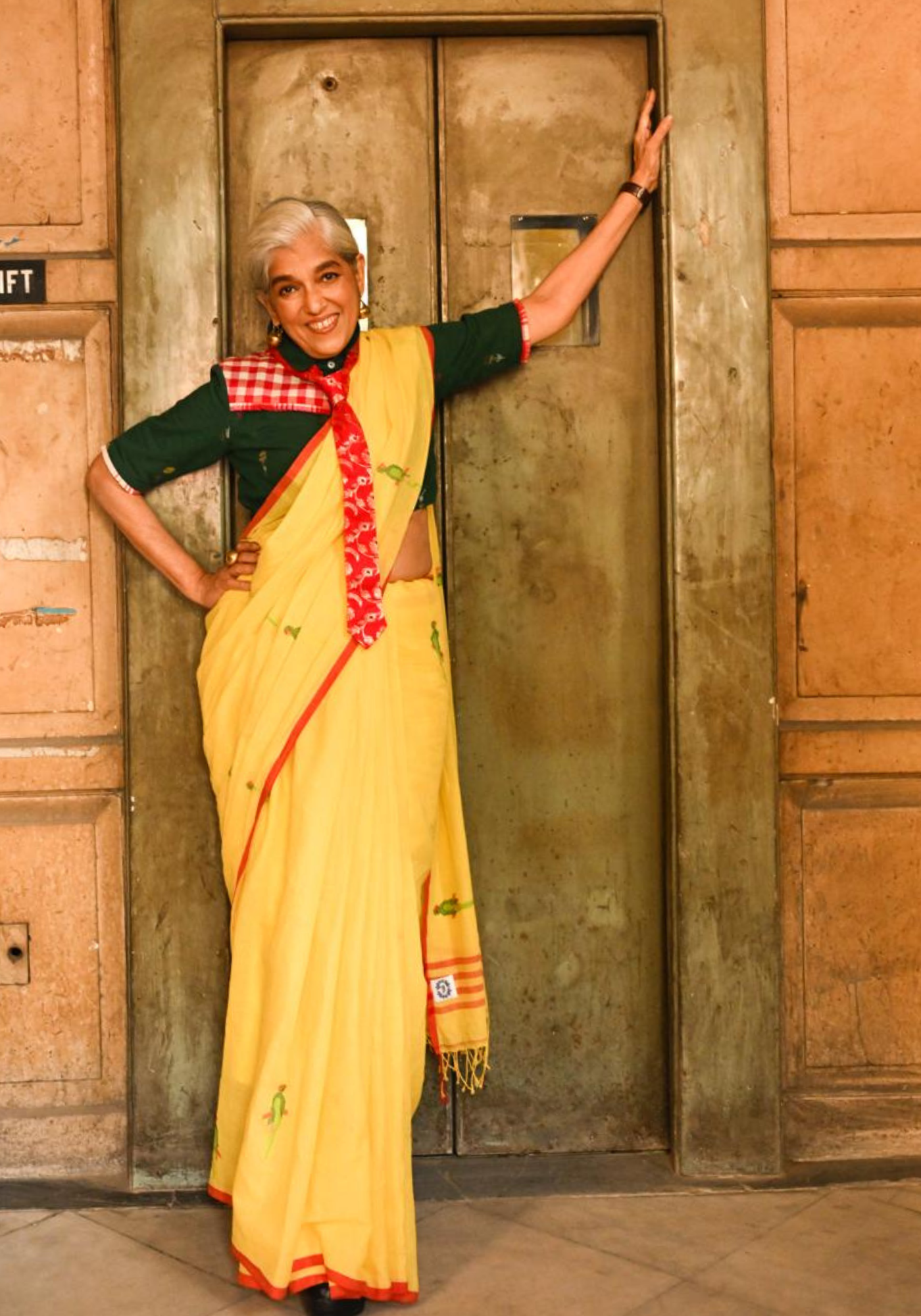 CUSTARD YELLOW TIYA JAMDANI SAREE