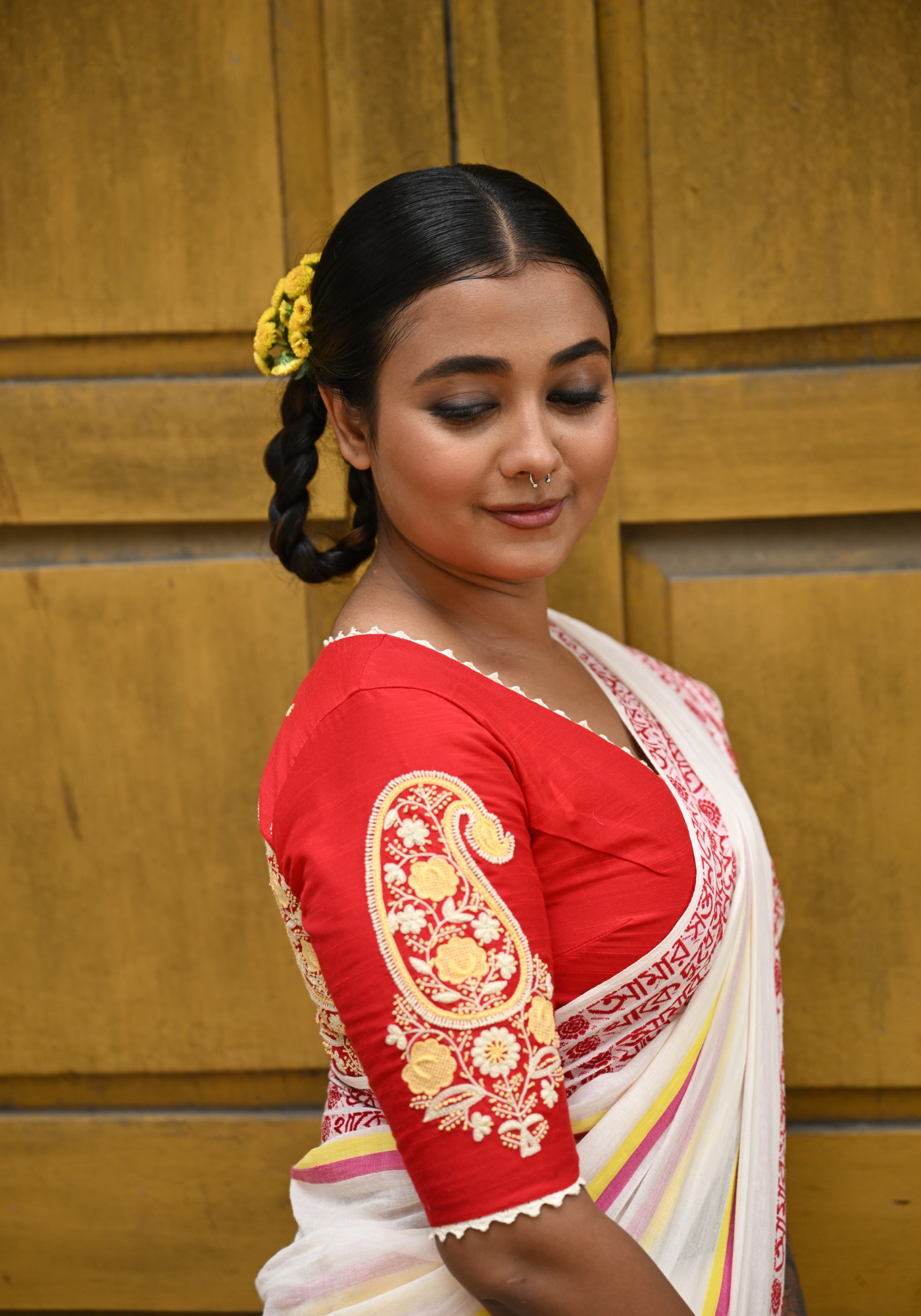 ARATI RED AAM KOLKA BLOUSE