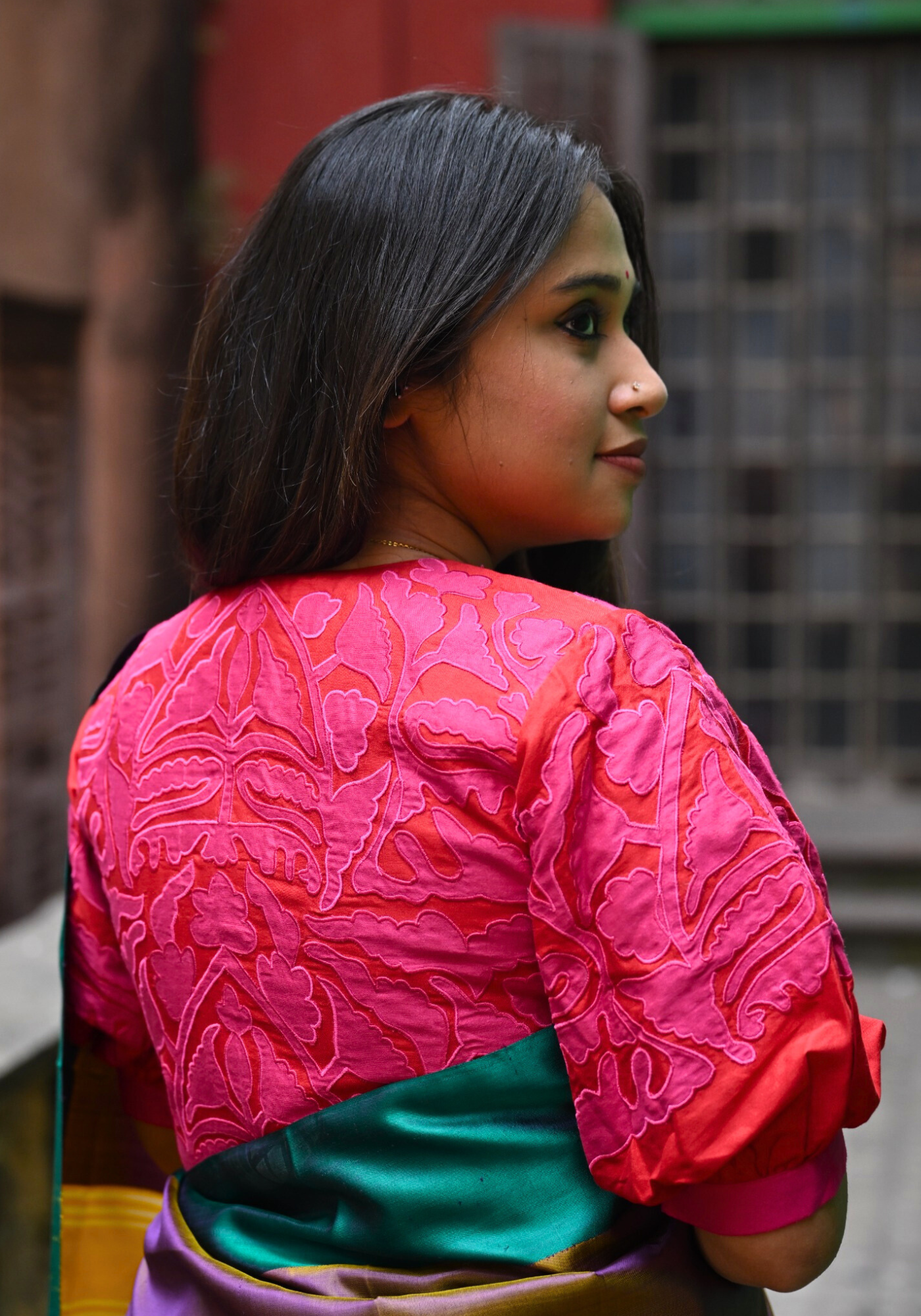 POMEGRANATE PATCH WORK BLOUSE