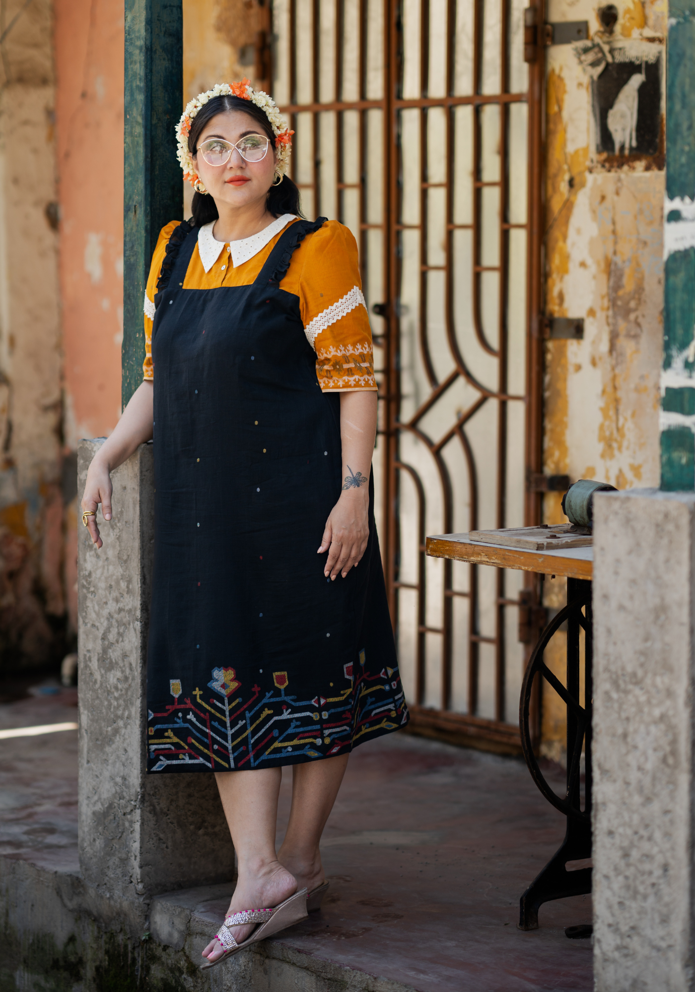 TAMARIND JAMDANI TUNIC DRESS