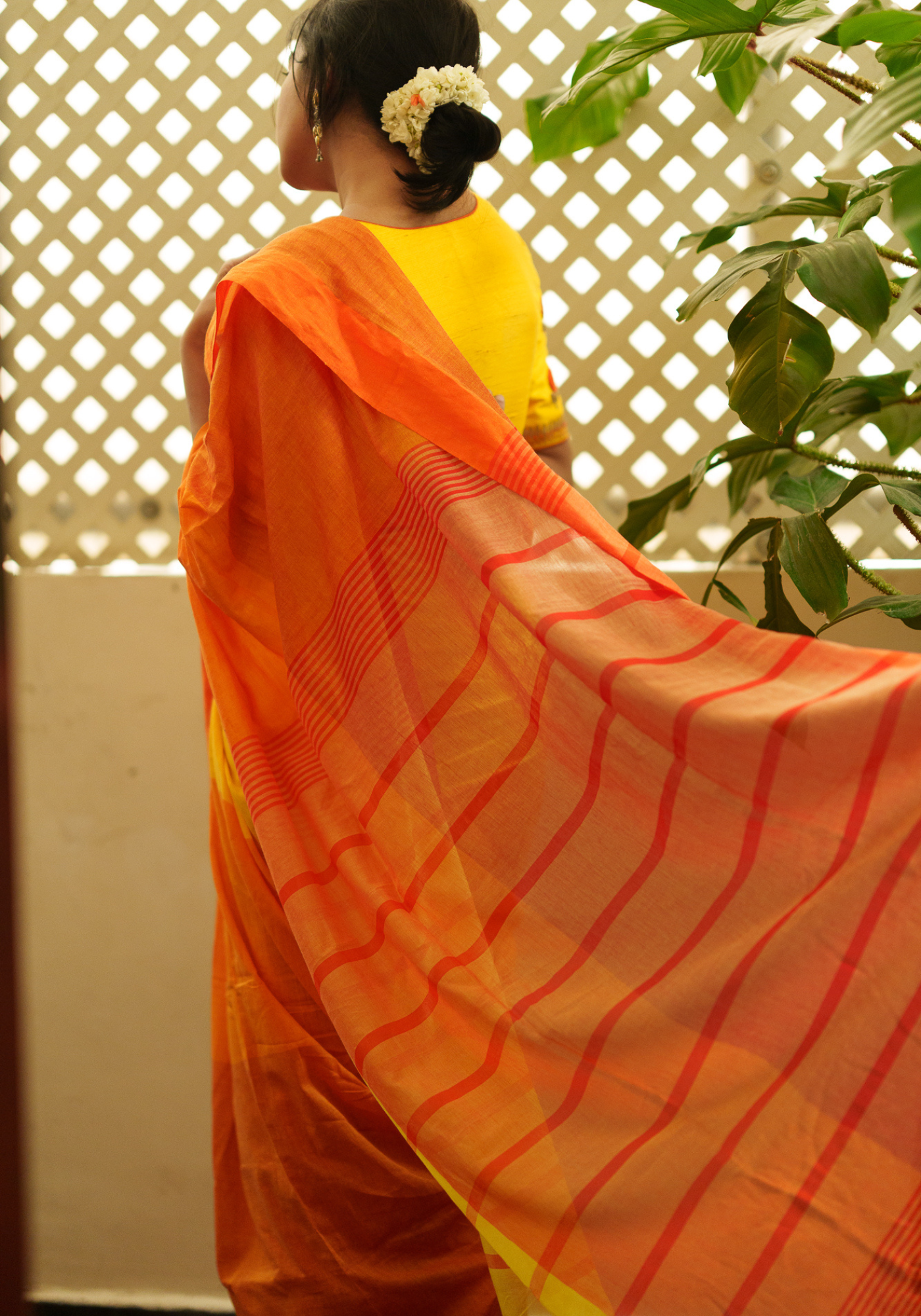 HOLUD GNAADA COTTON TANT SAREE