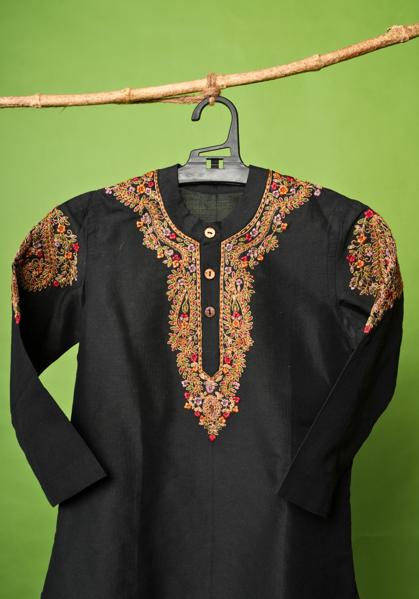 KASHMIRI SHAWL KURTA DHUTI SET