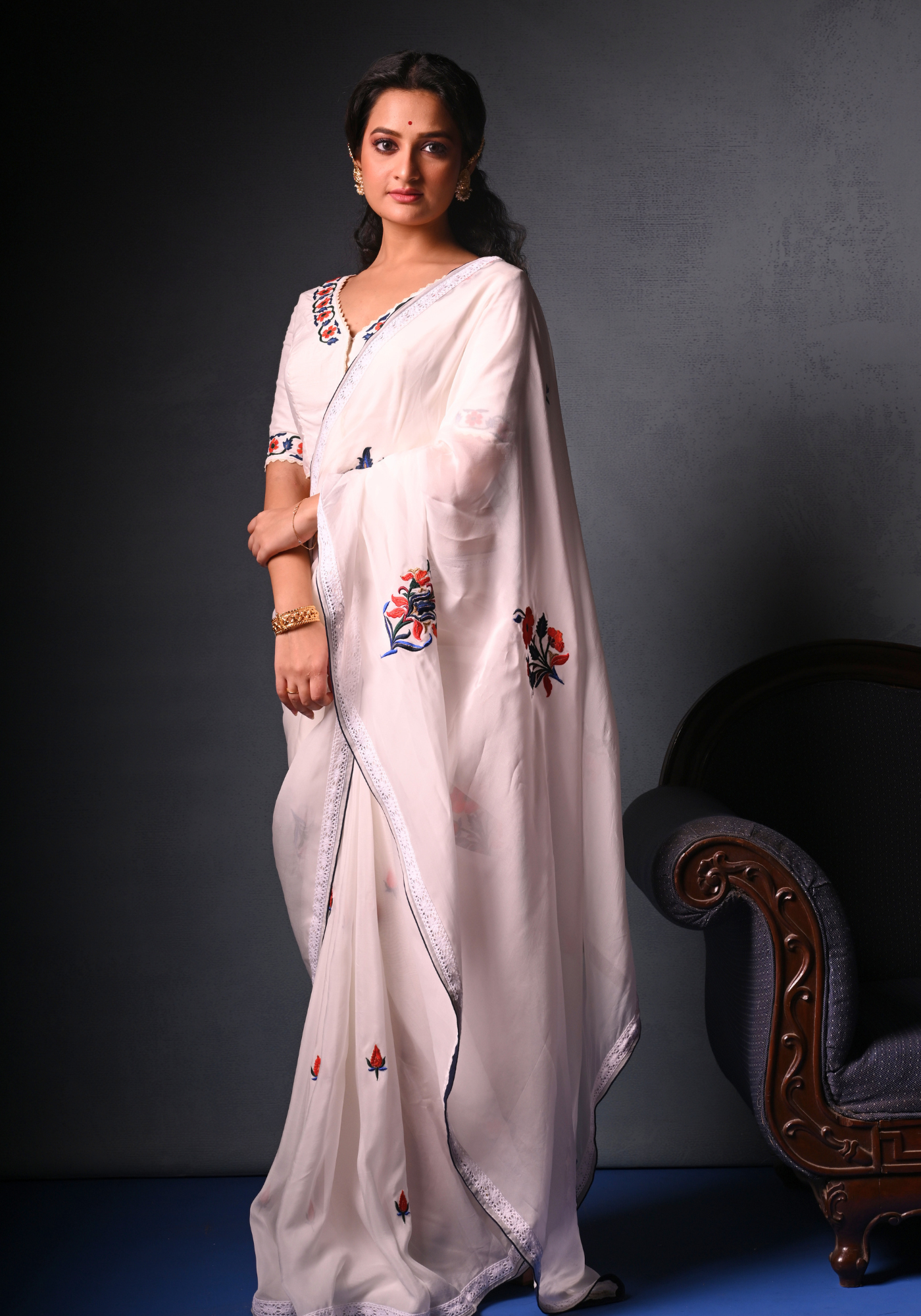 JAIPUR TILE ORGANZA SAREE