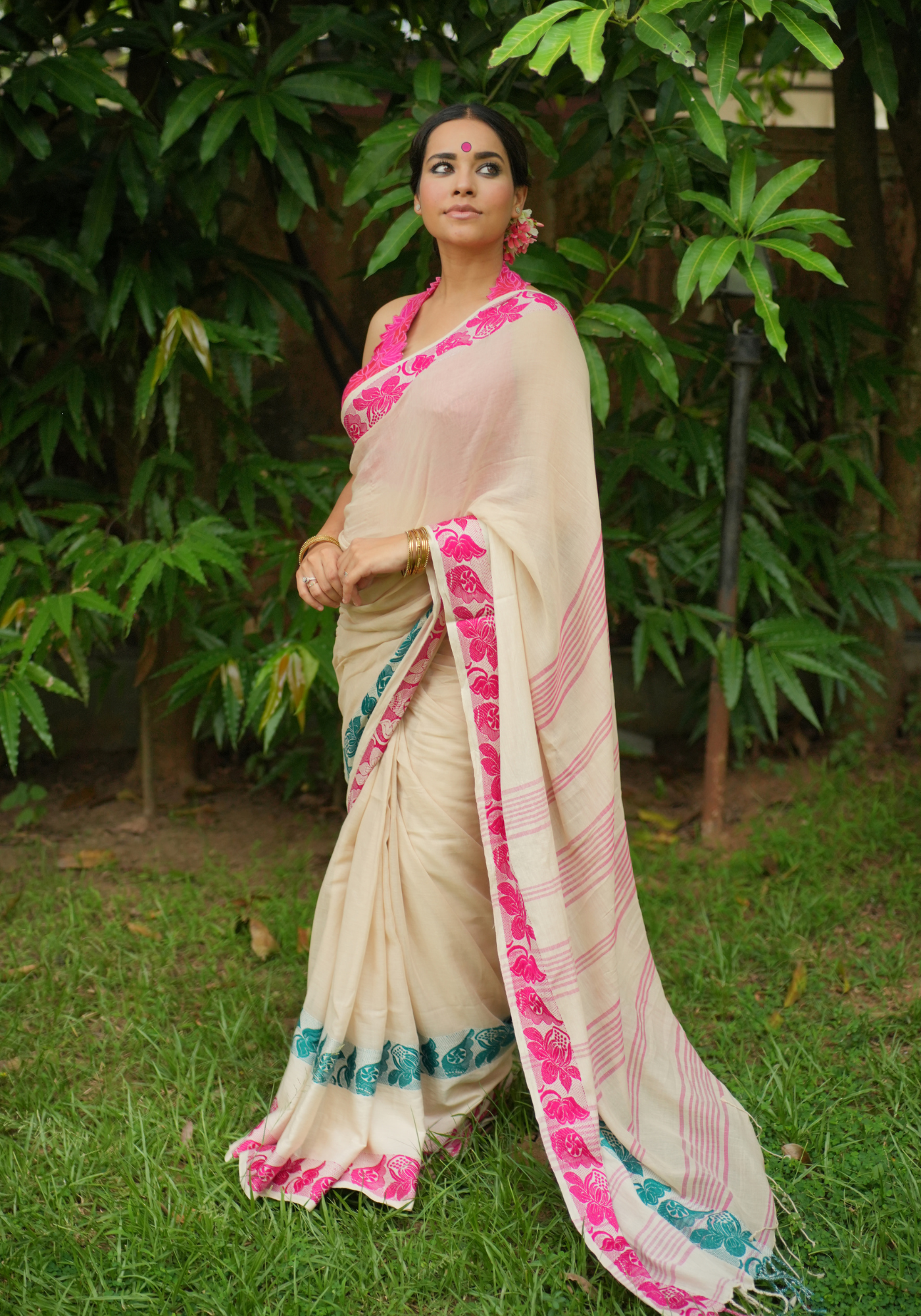 CHANDAN PADMA SHANKHA SAREE