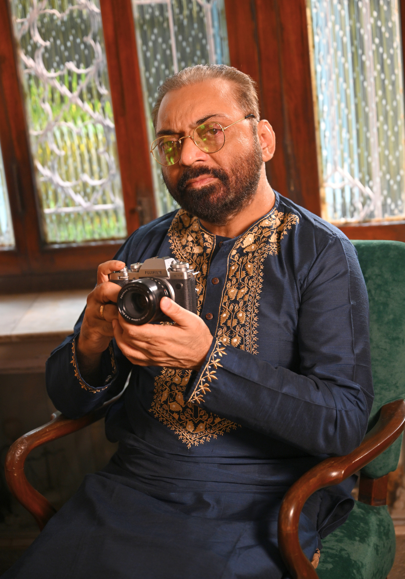 INK BLUE JAMAI BABU KURTA
