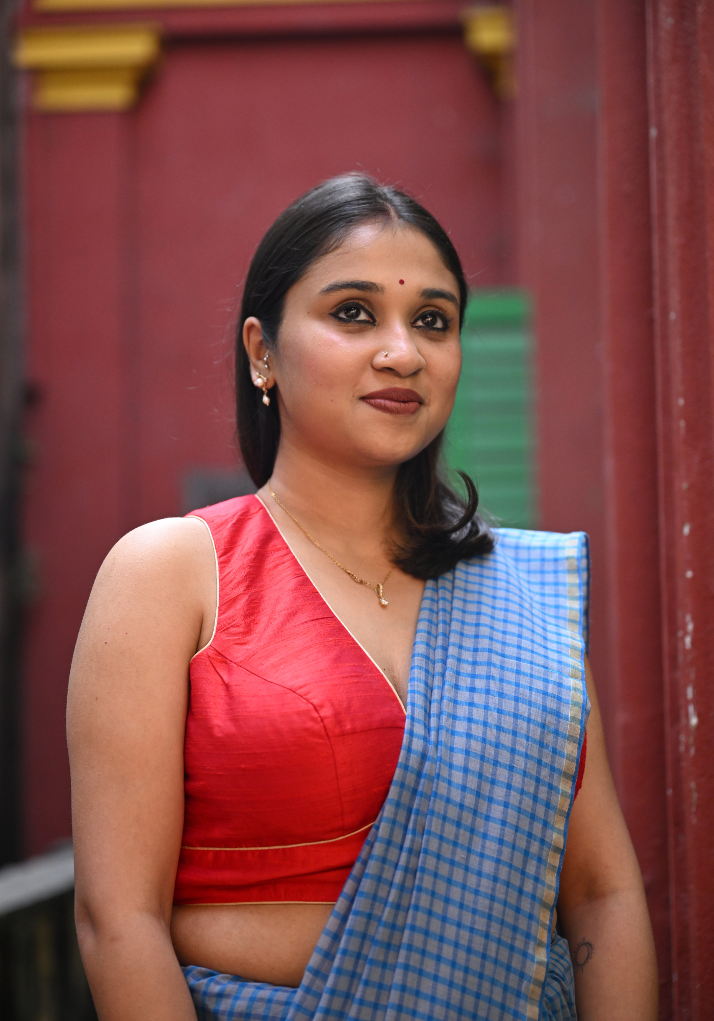 RED TRISHNA ZARDOUSI (Racer back) BLOUSE