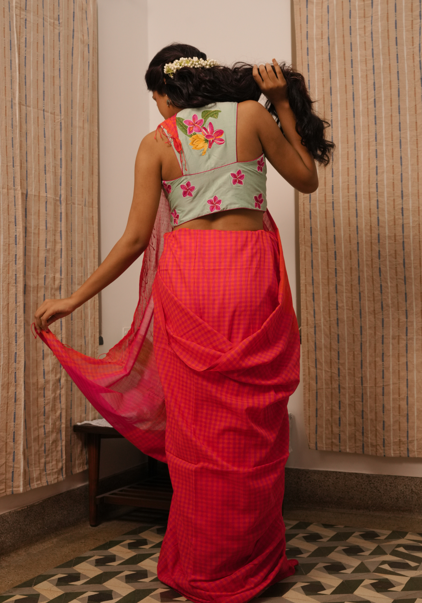 CHAMPA MINT RACERBACK BLOUSE