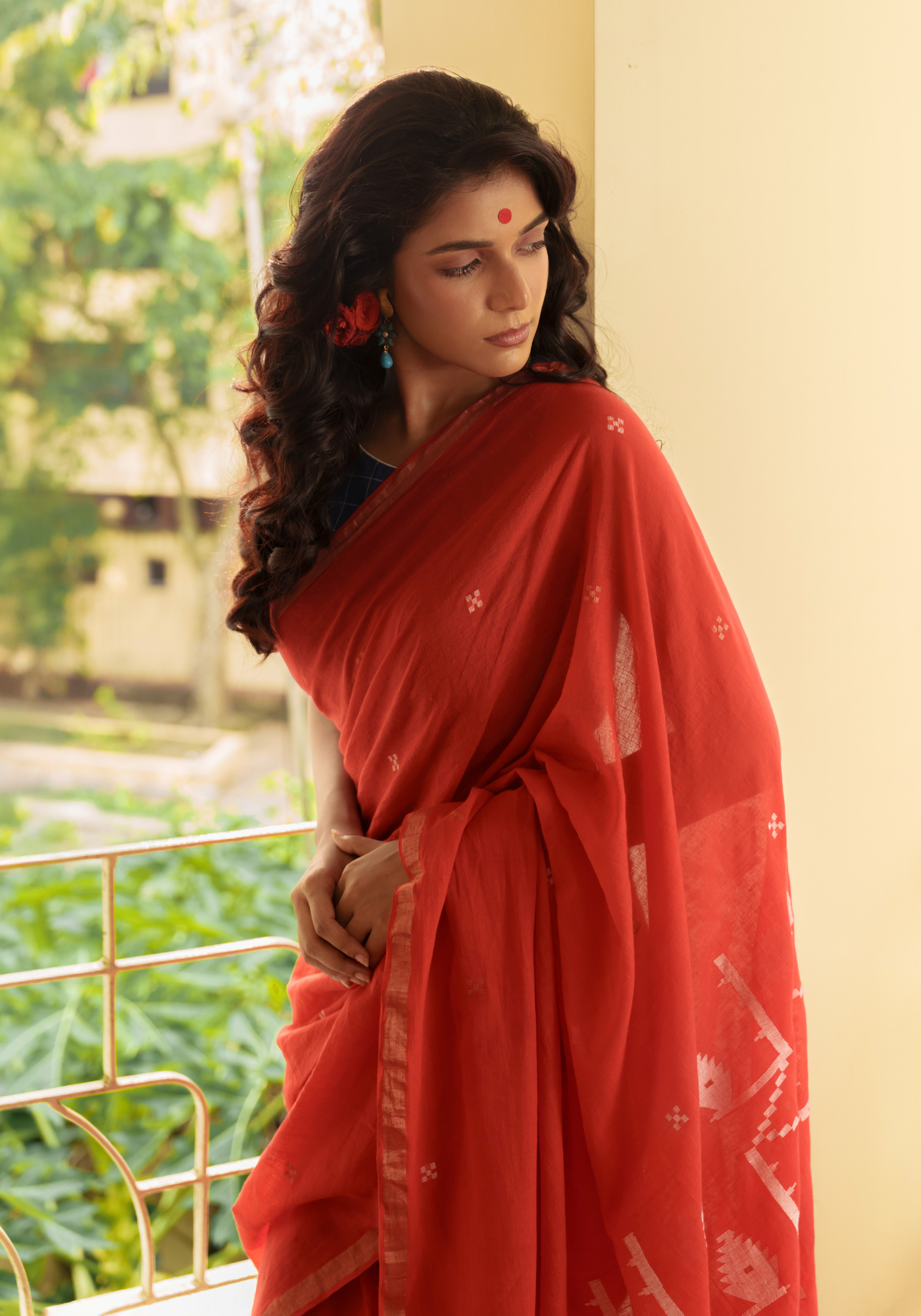 TUKTUKEY LAAL PUJOR JAMDANI SAREE