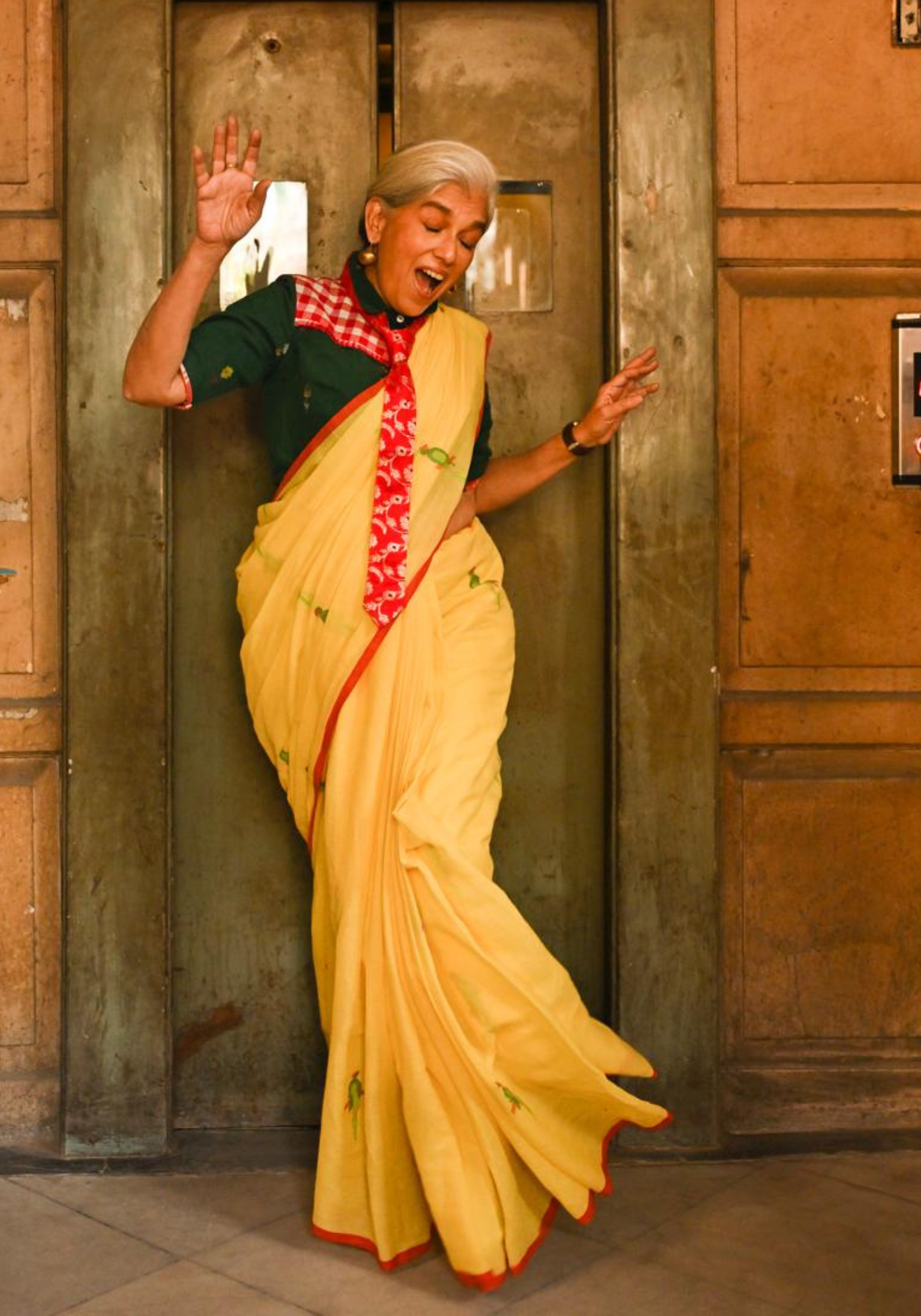 CUSTARD YELLOW TIYA JAMDANI SAREE