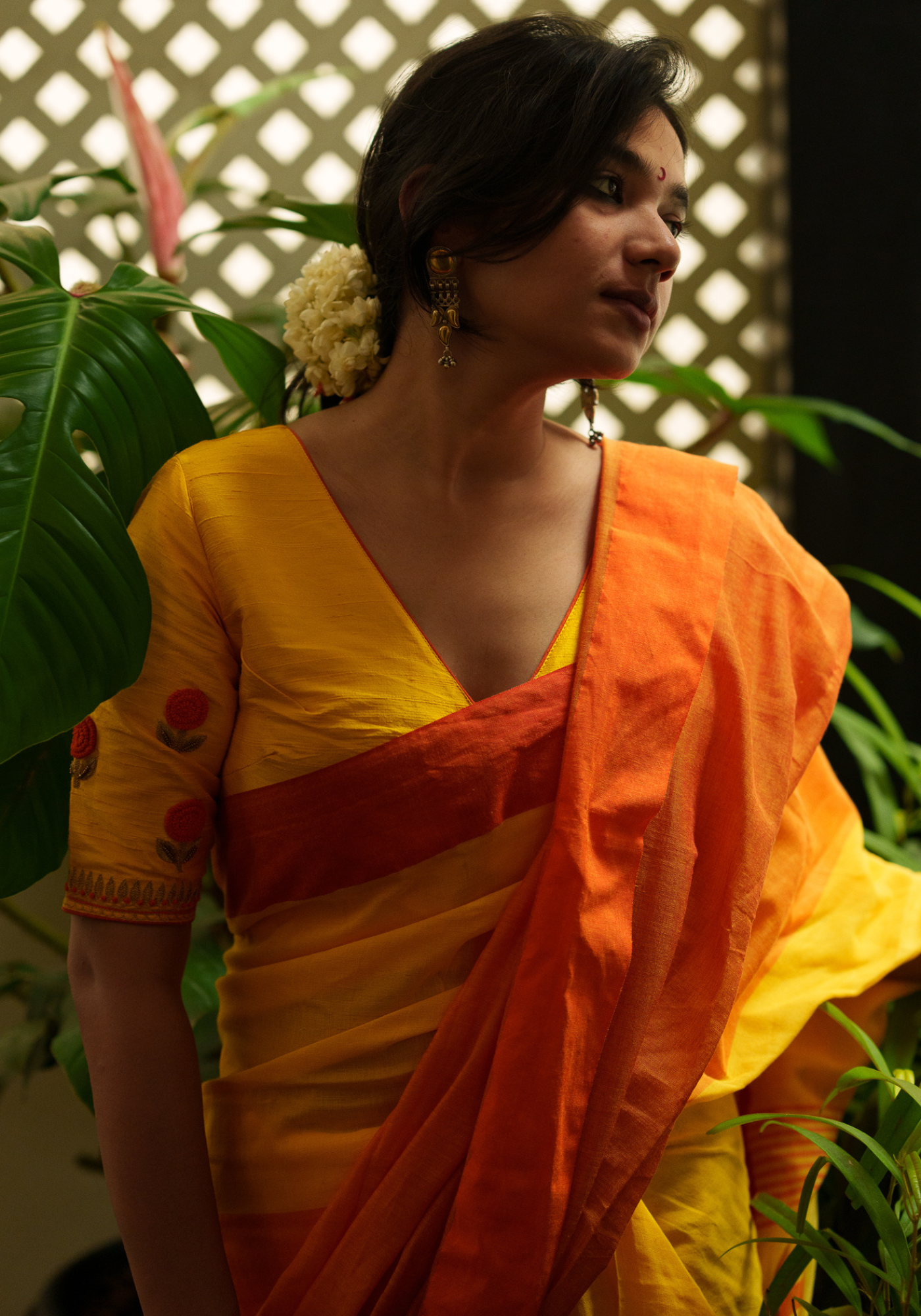 HOLUD GNAADA COTTON TANT SAREE