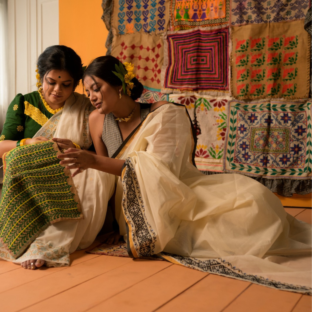 SHADA TILE BORDER SAREE