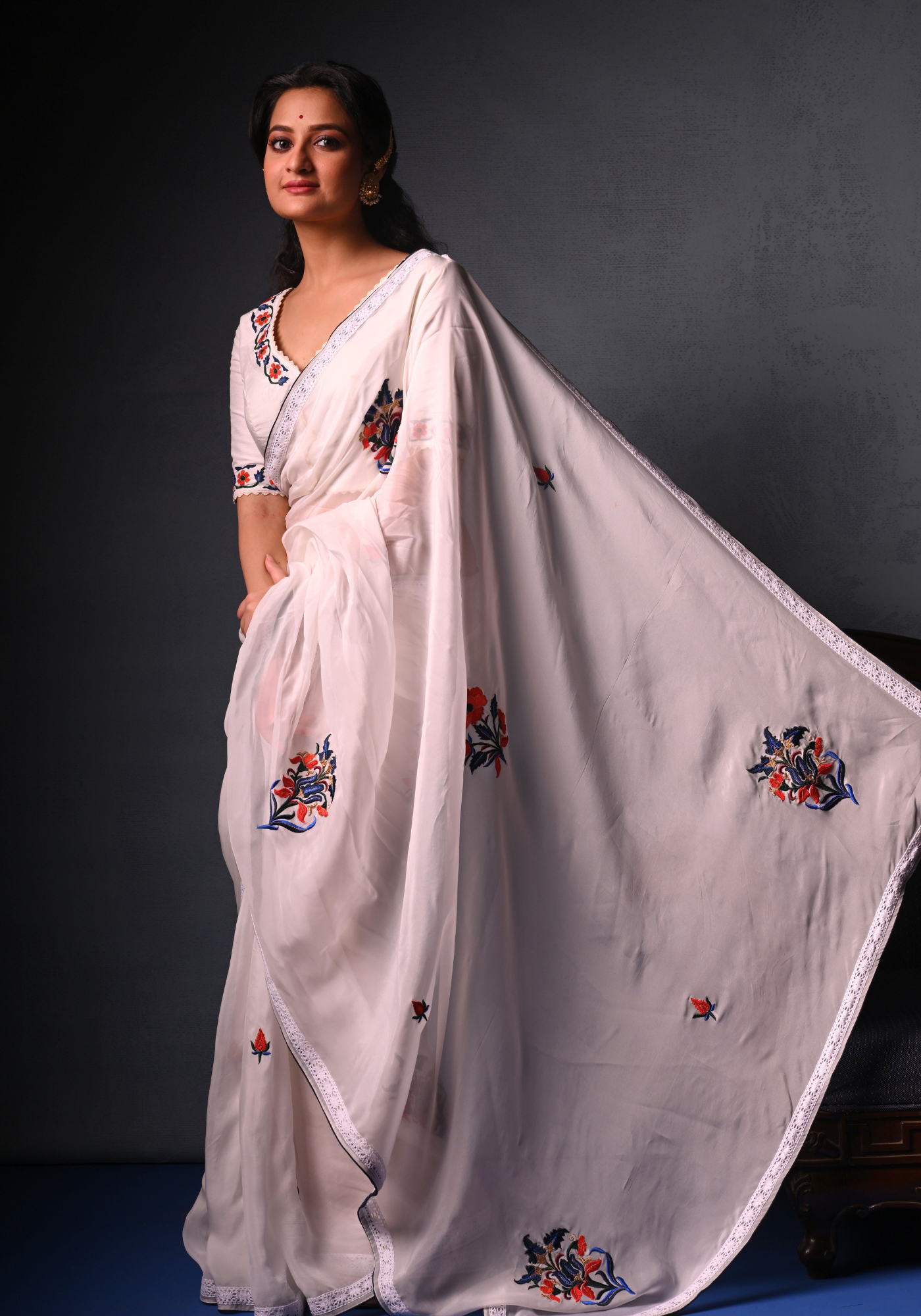 JAIPUR TILE ORGANZA SAREE