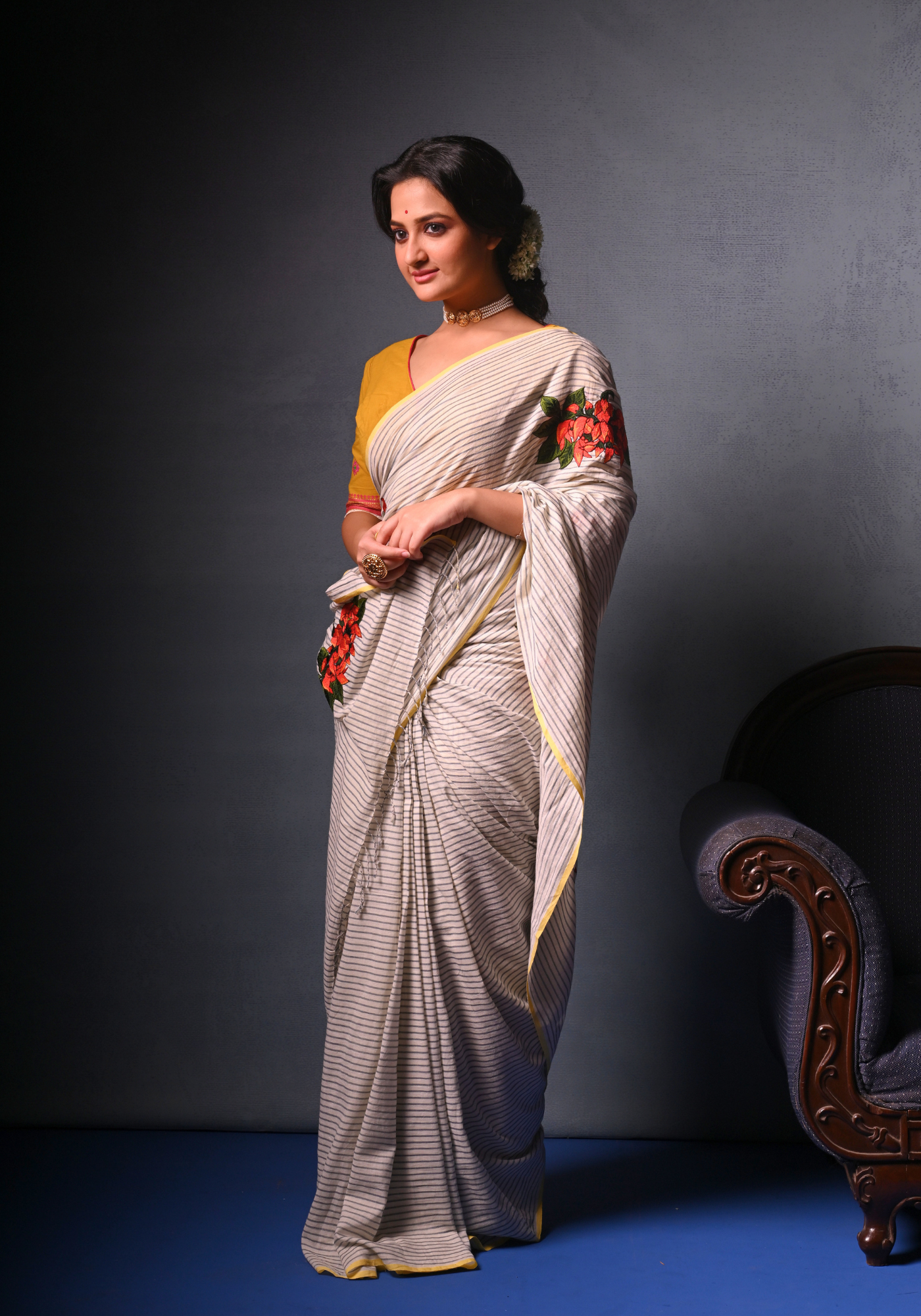STRIPED PALASH SAREE