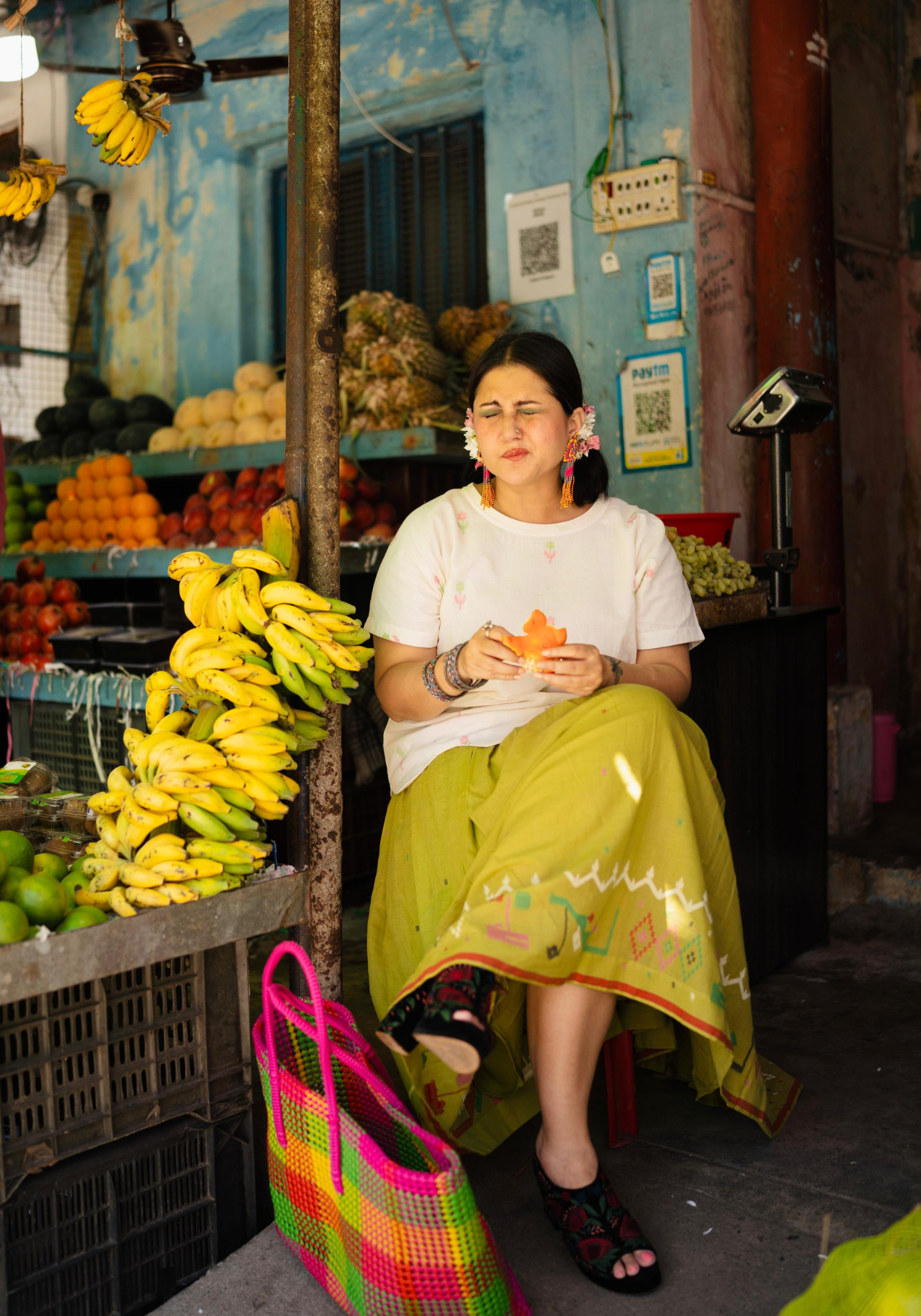 BANANA LEAF JAMDANI MIDI SKIRT