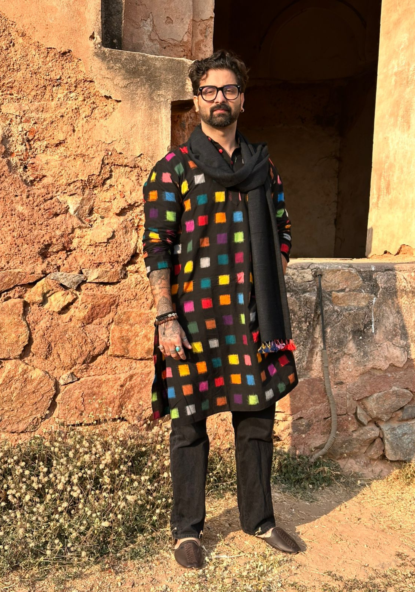 RAMDHONU IKKAT KURTA