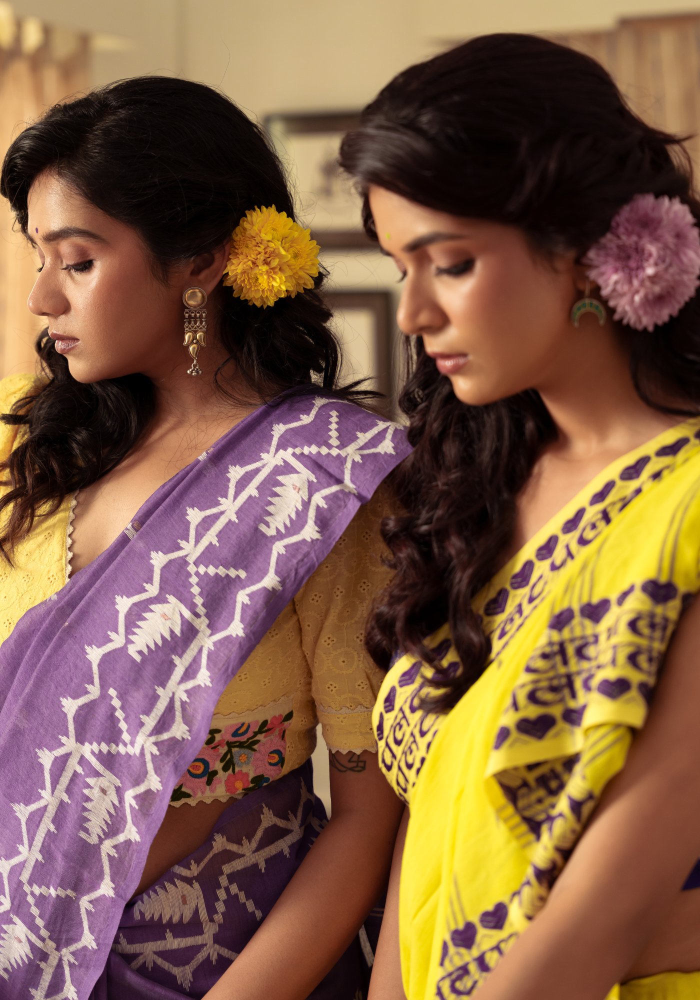 JAKARANDA LAVENDER JAMDANI SAREE