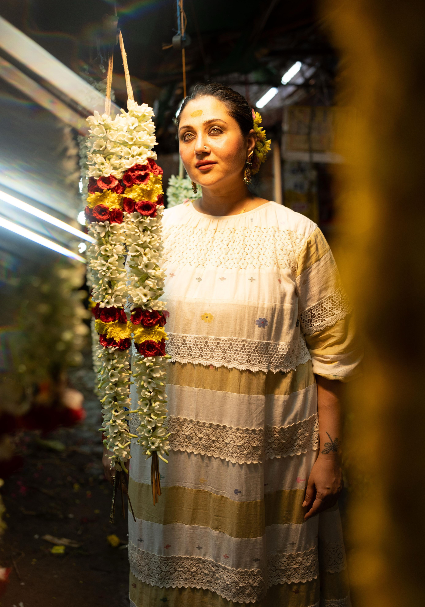 SUN & SAND LAYERED JAMDANI DRESS