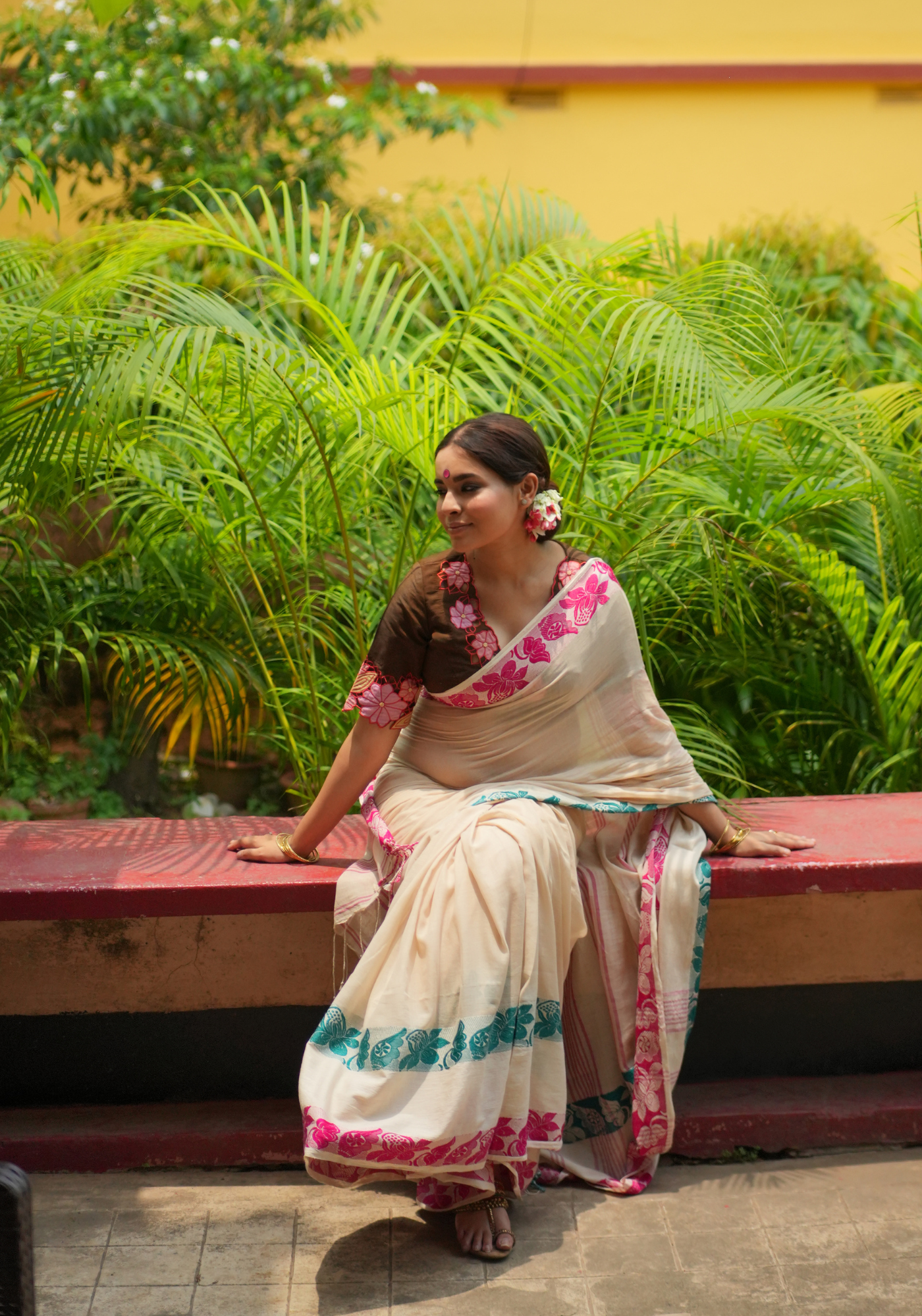 CHANDAN PADMA SHANKHA SAREE