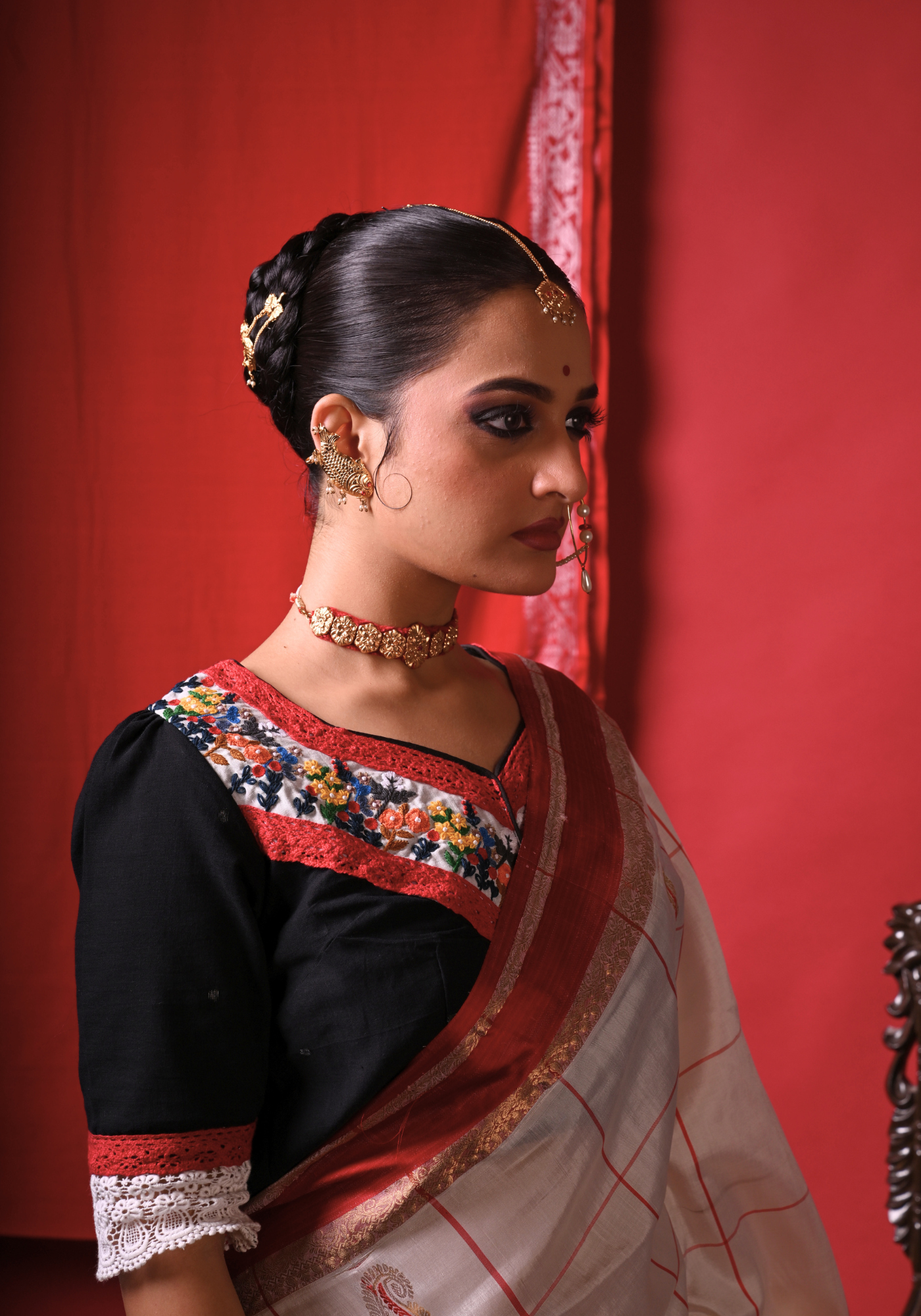 INDUBALAR PHOOLER BAGAN BLOUSE