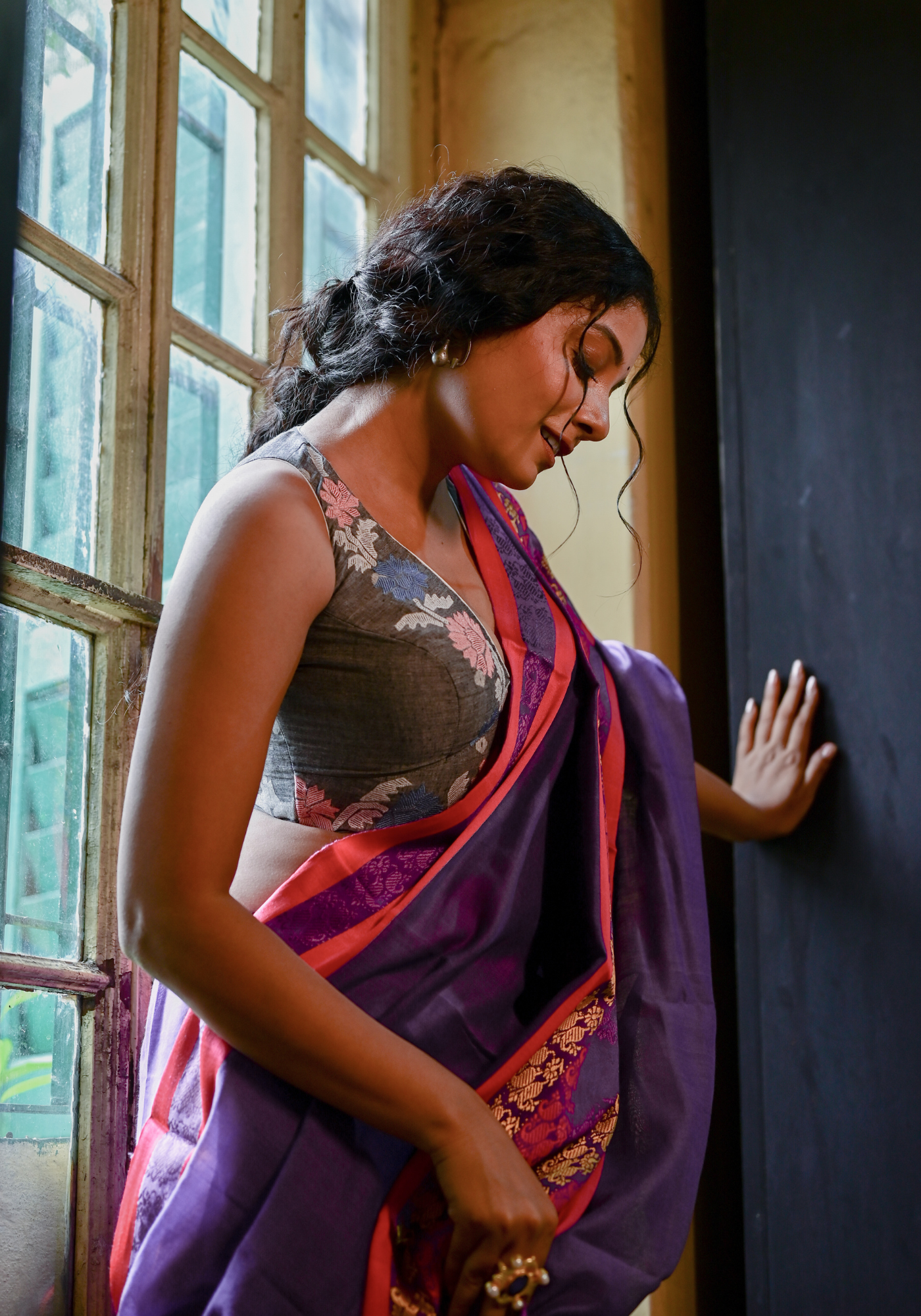 GREY JAMDANI PADMA BLOUSE