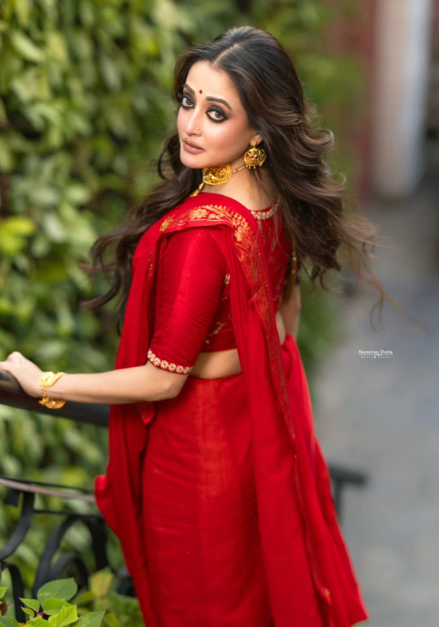 RED ANAROSH SAREE