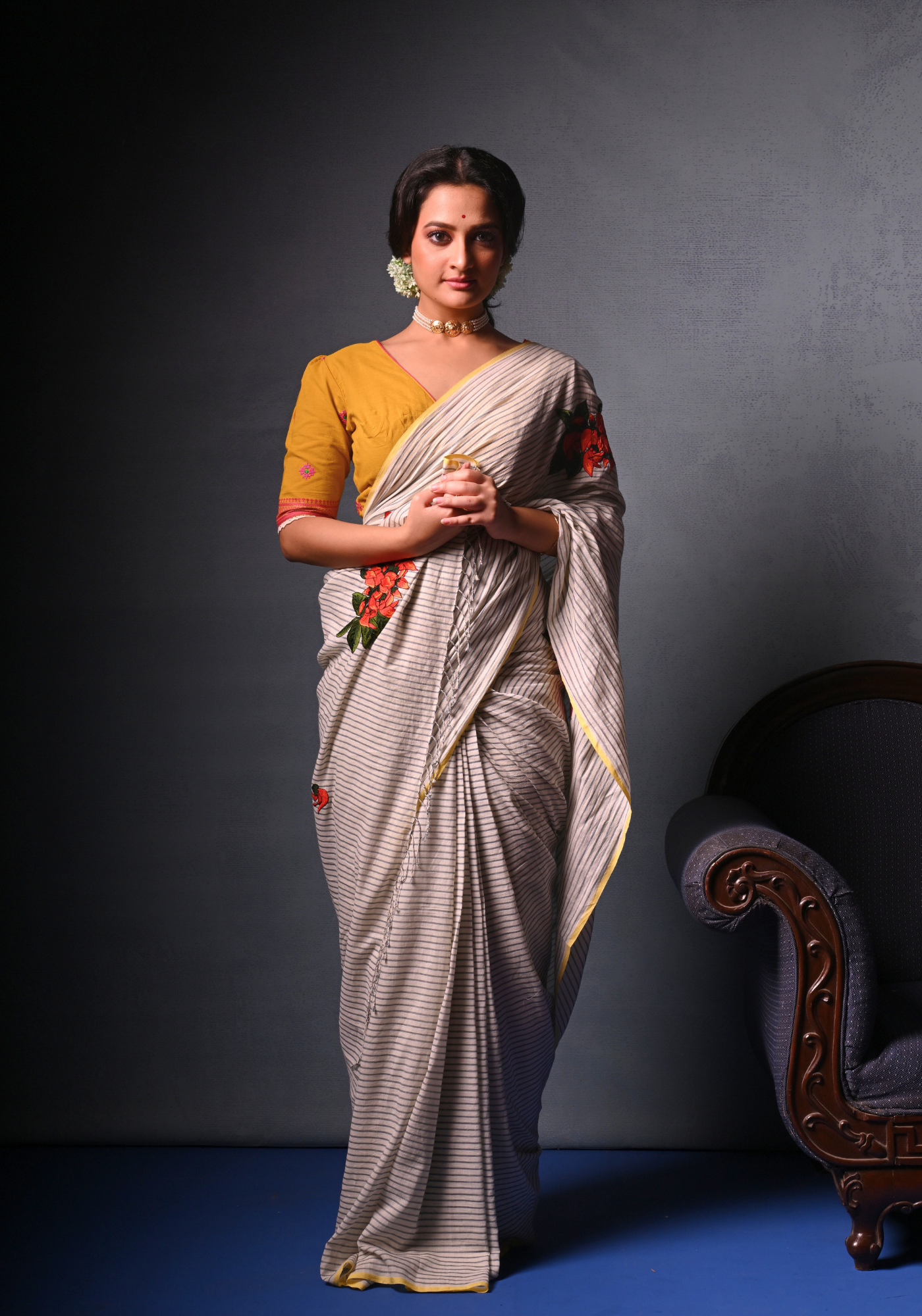 STRIPED PALASH SAREE