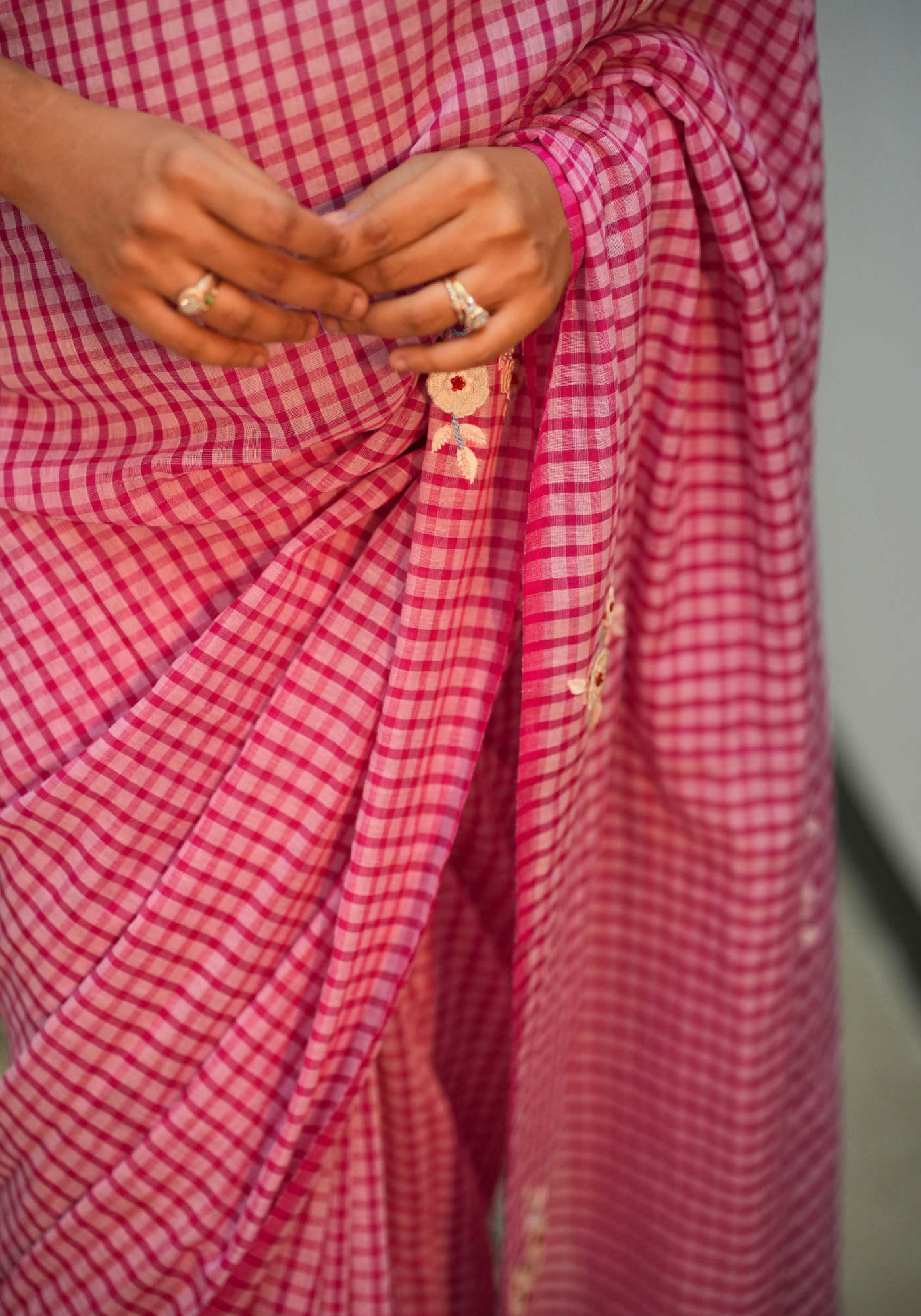 SAKURA GINGHAM SAREE