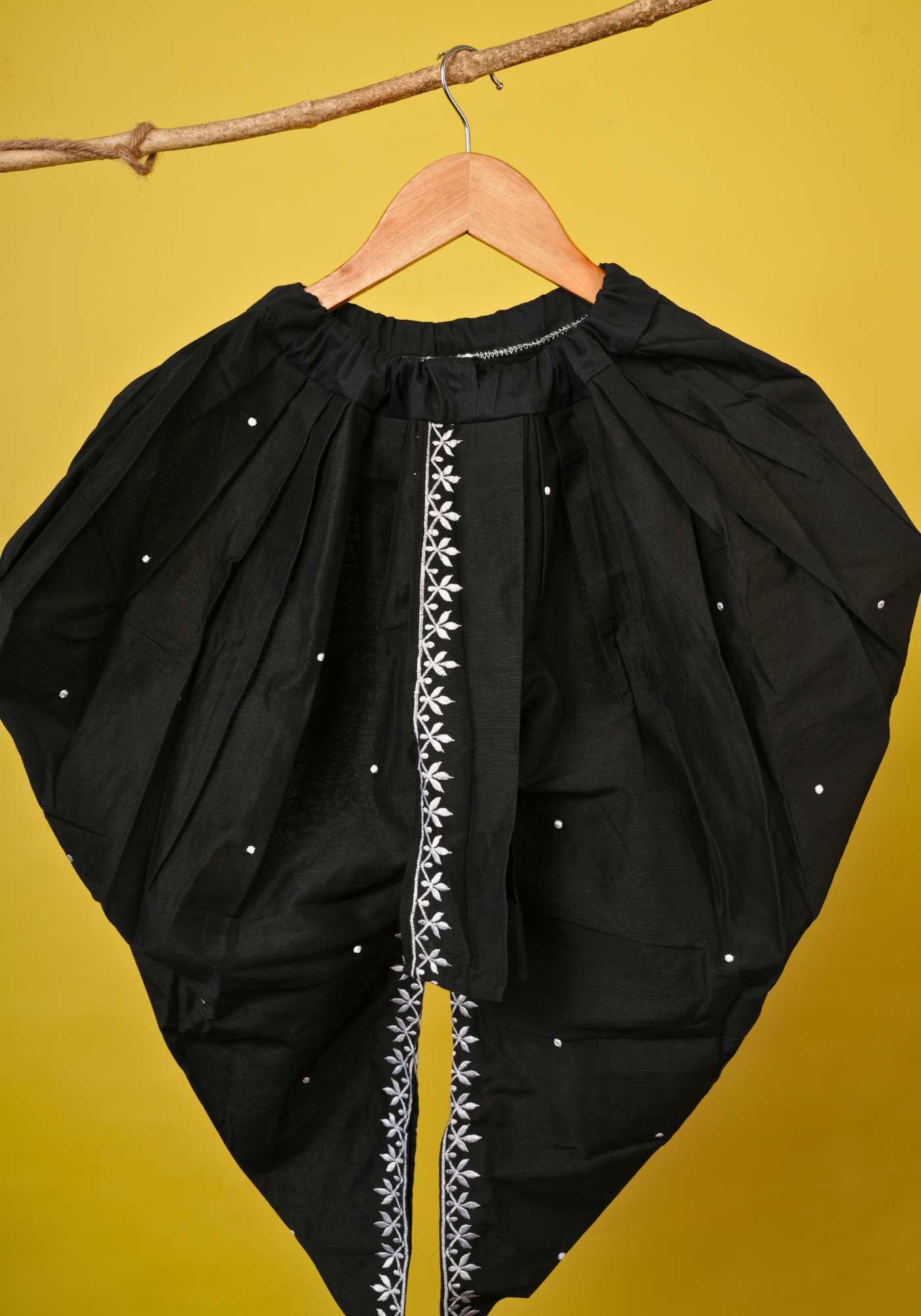 NEET BOR BLACK& WHITE KURTA DHUTI SET