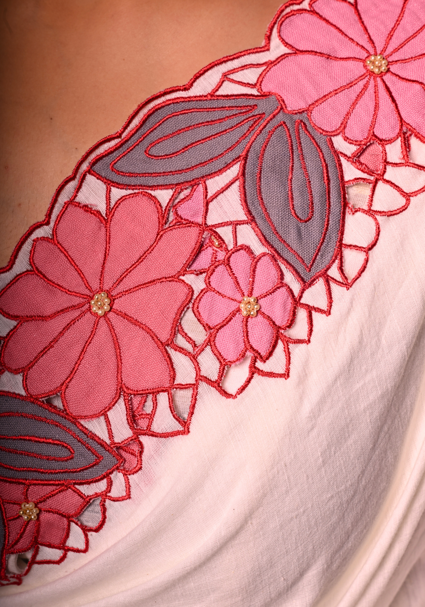 SHADA CUTWORK MADHABILATA SAREE