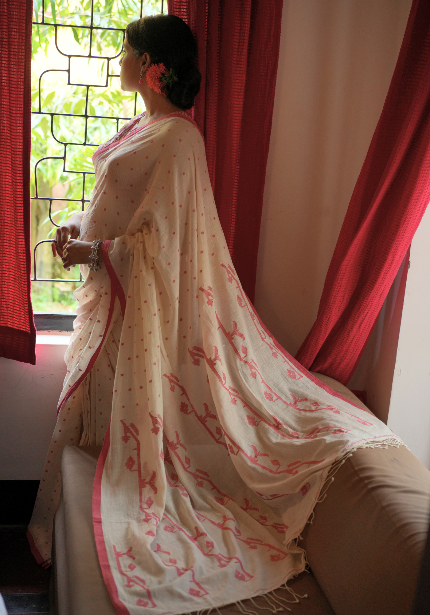 PUJOR HAJAR BUTI JAMDANI SAREE