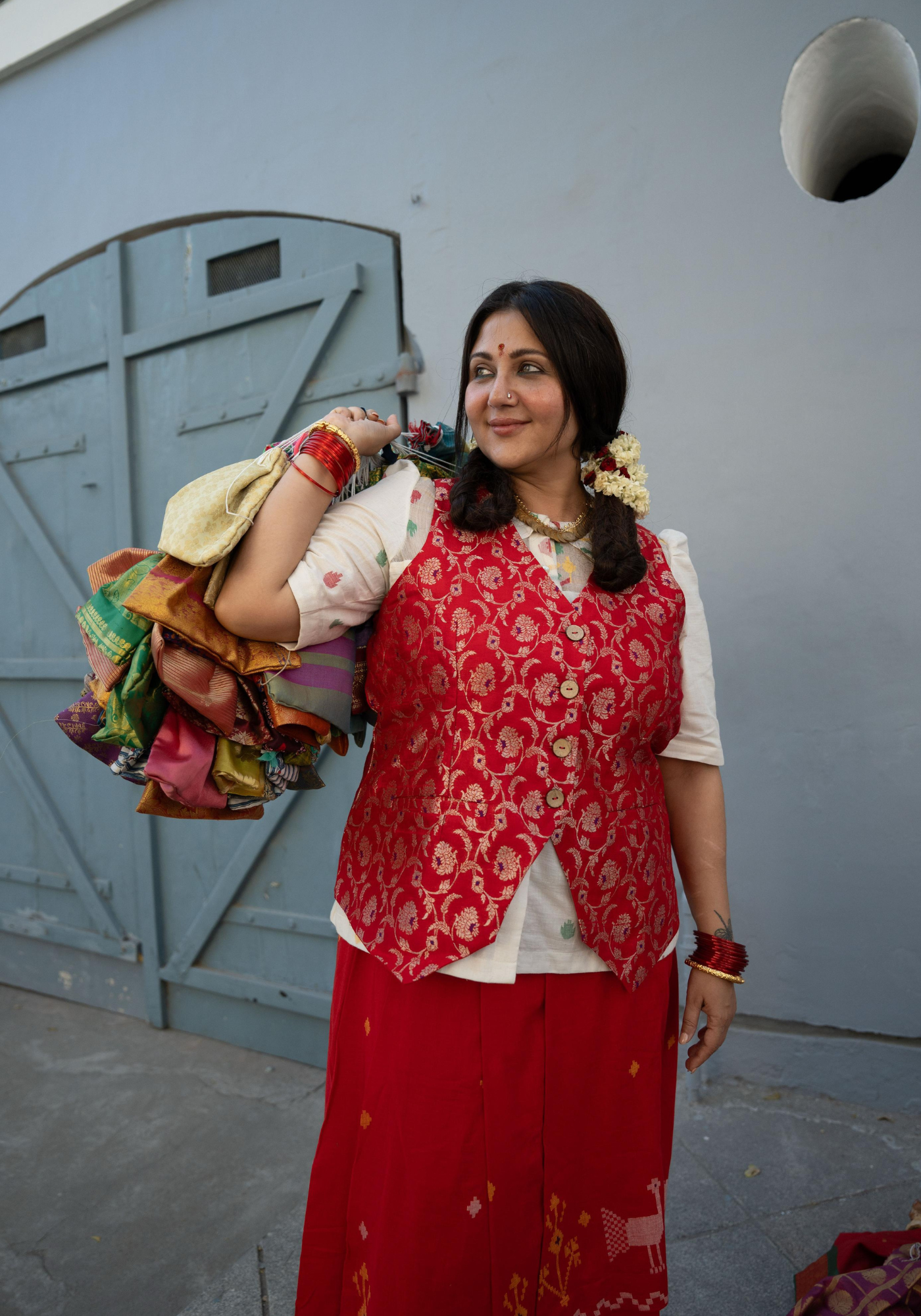 DESI GULAB BROCADE WAISTCOAT