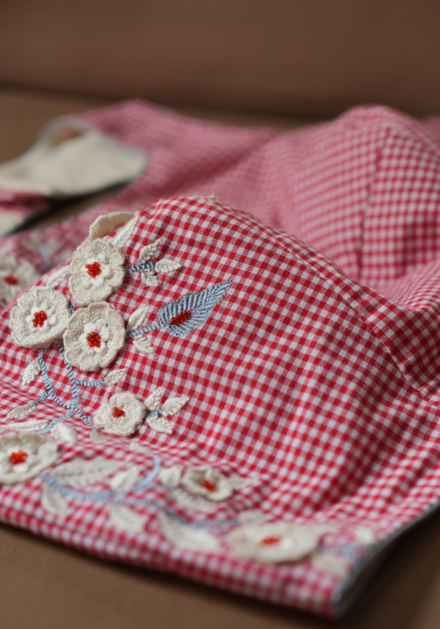 CHERRY BLOSSOM CHECKS BLOUSE
