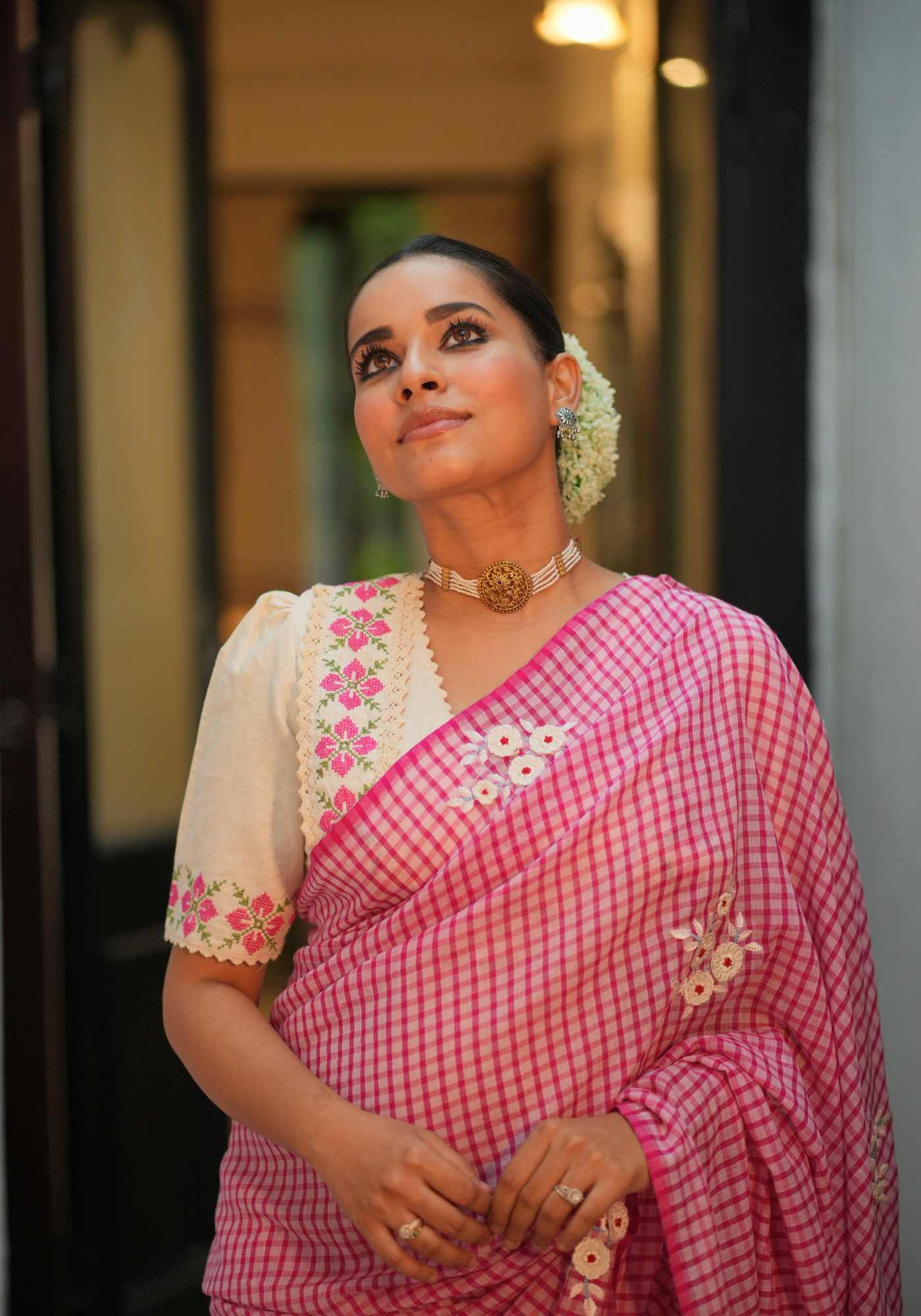 SAKURA GINGHAM SAREE