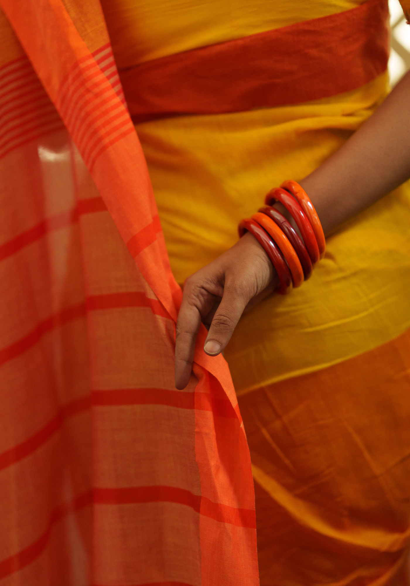 HOLUD GNAADA COTTON TANT SAREE