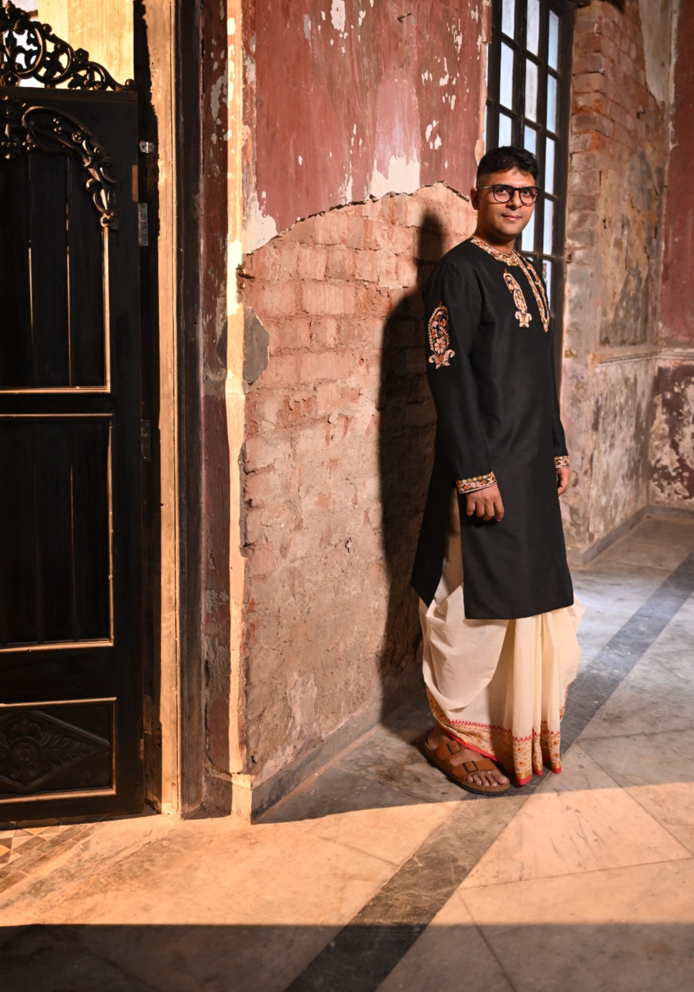 NAHABAT JAMDANI PAISLEY KURTA