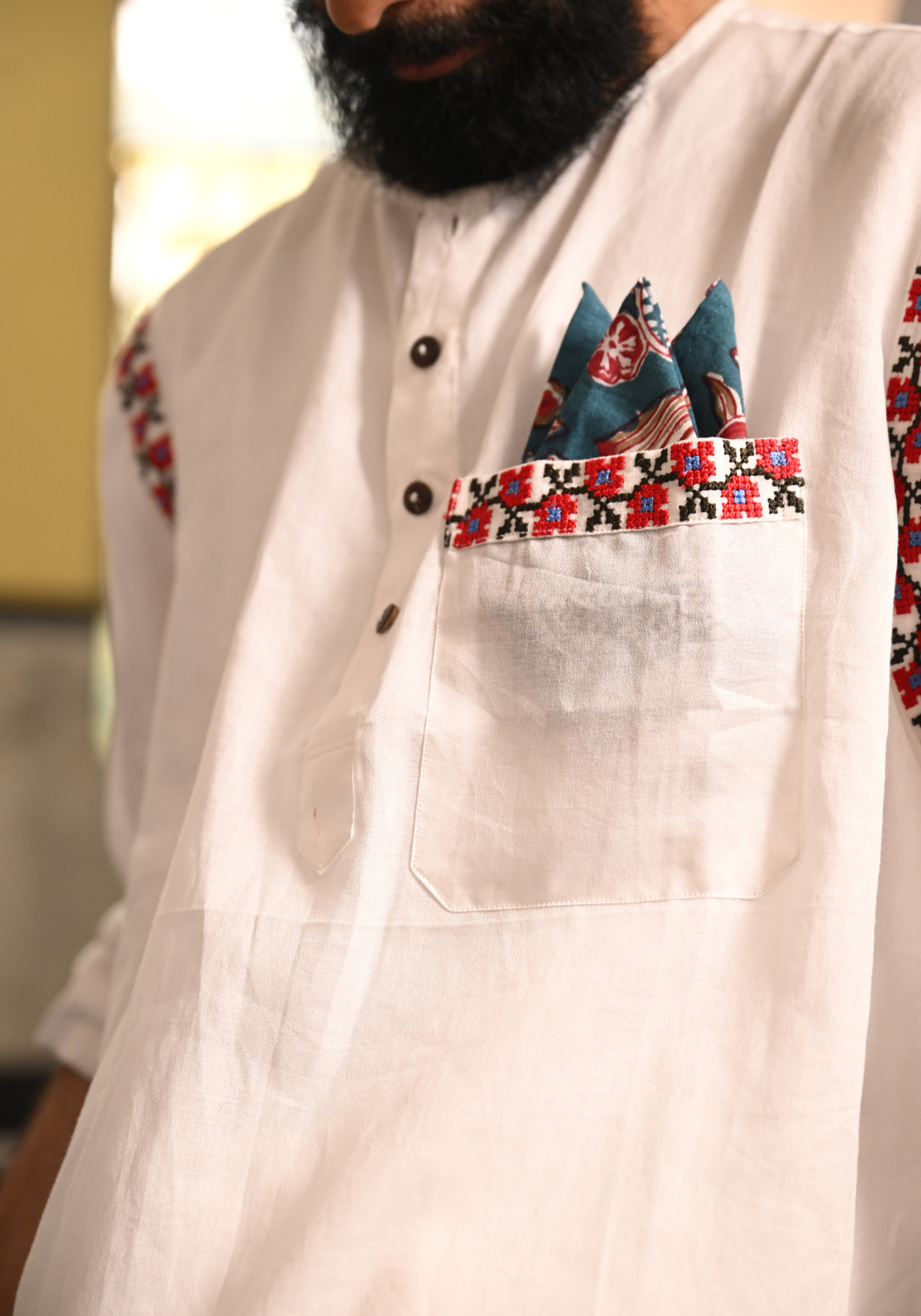BAYNA KHOKA WHITE KURTA