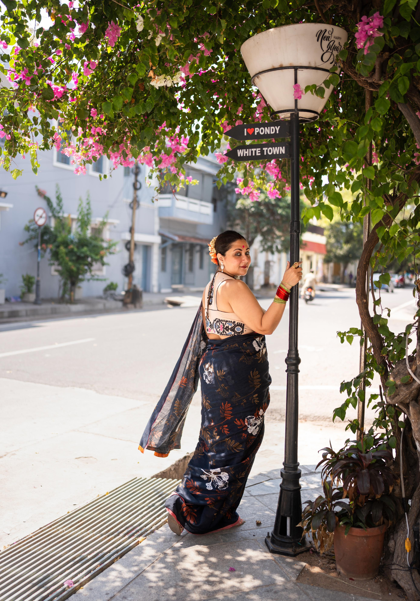 BLACK GULMOHAR SAREE