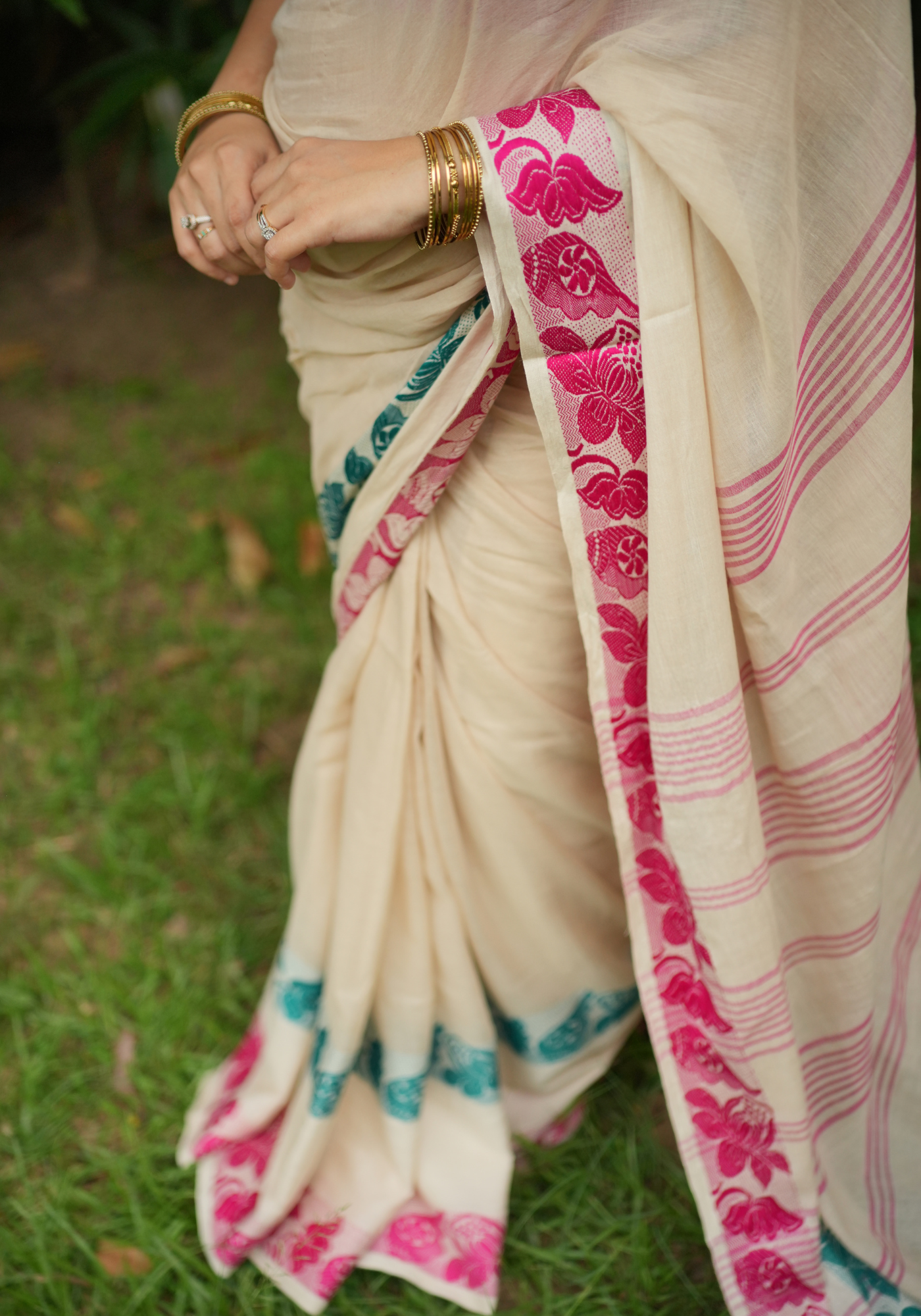 CHANDAN PADMA SHANKHA SAREE