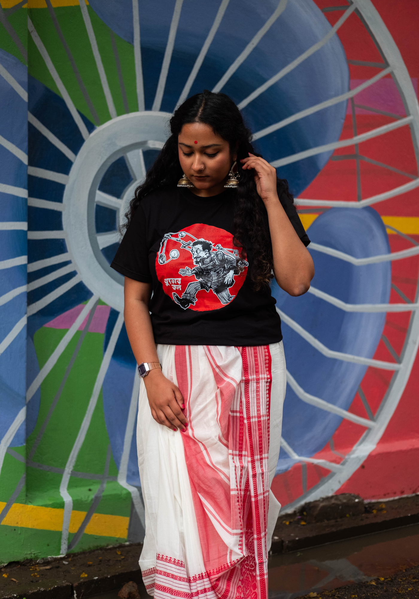 LAAL SHAADA MAHA PAAR TANT SAREE