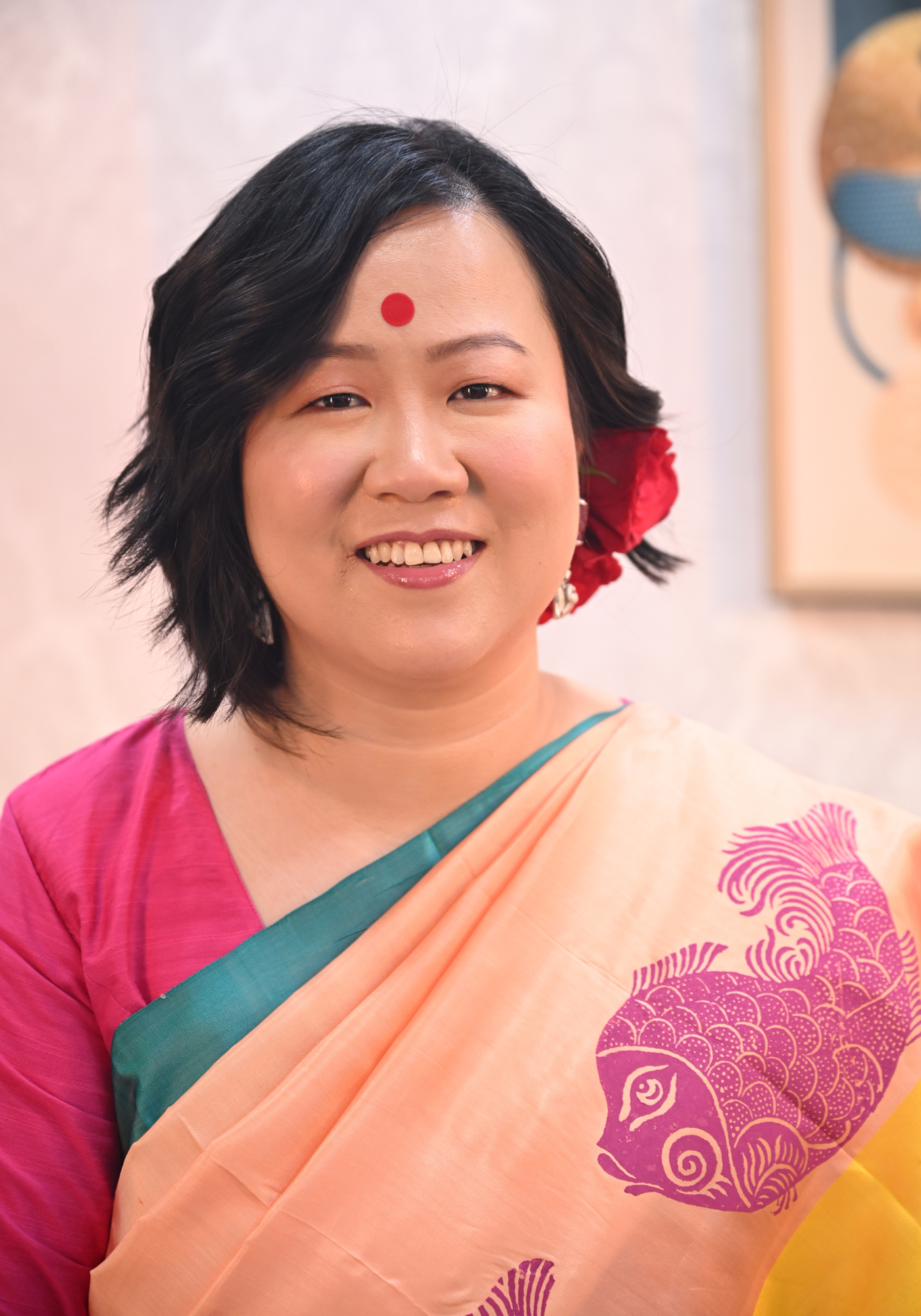PEACH MAACH GOROD SILK SAREE