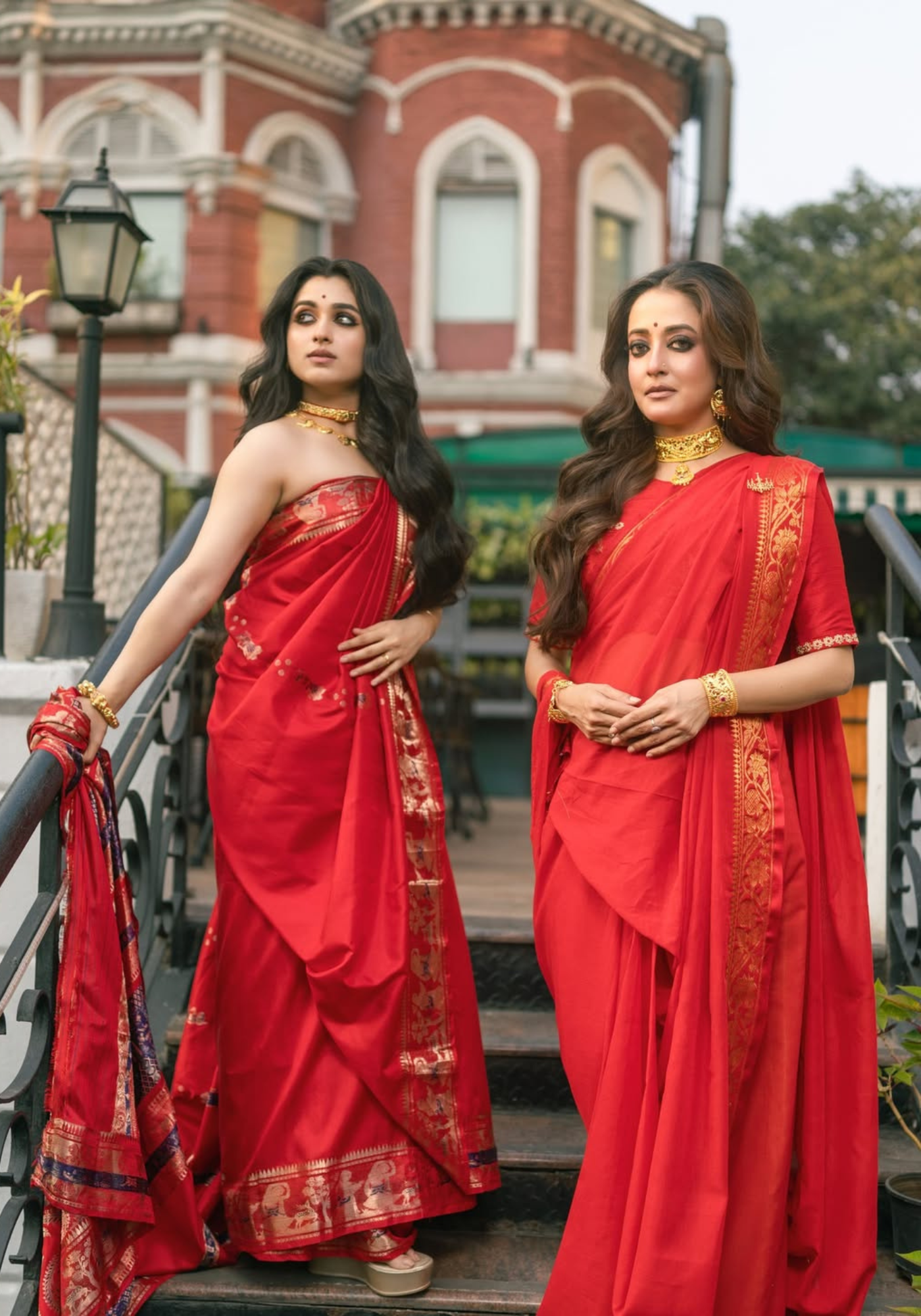 RED ANAROSH SAREE